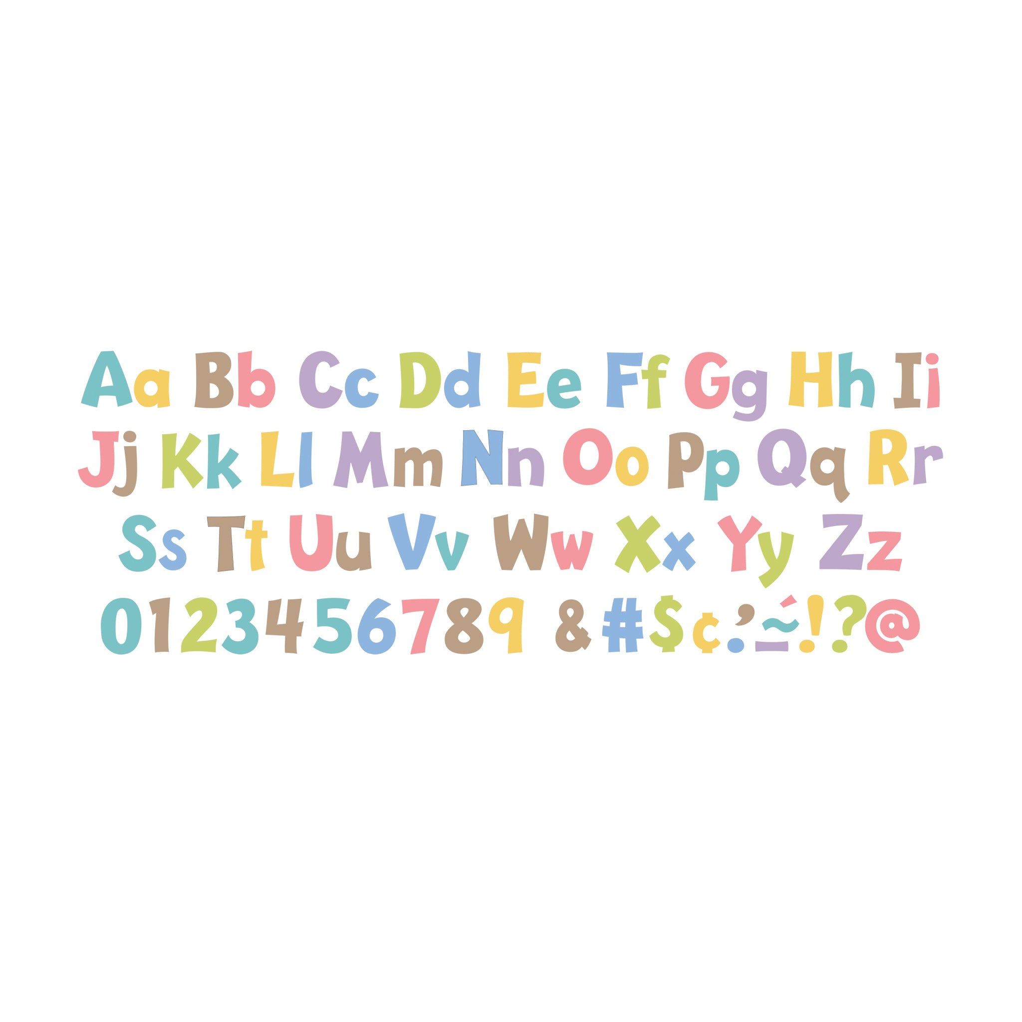 Summer Morning 4" Playful Combo Ready Letters®, 216 Pieces Per Pack, 2 Packs