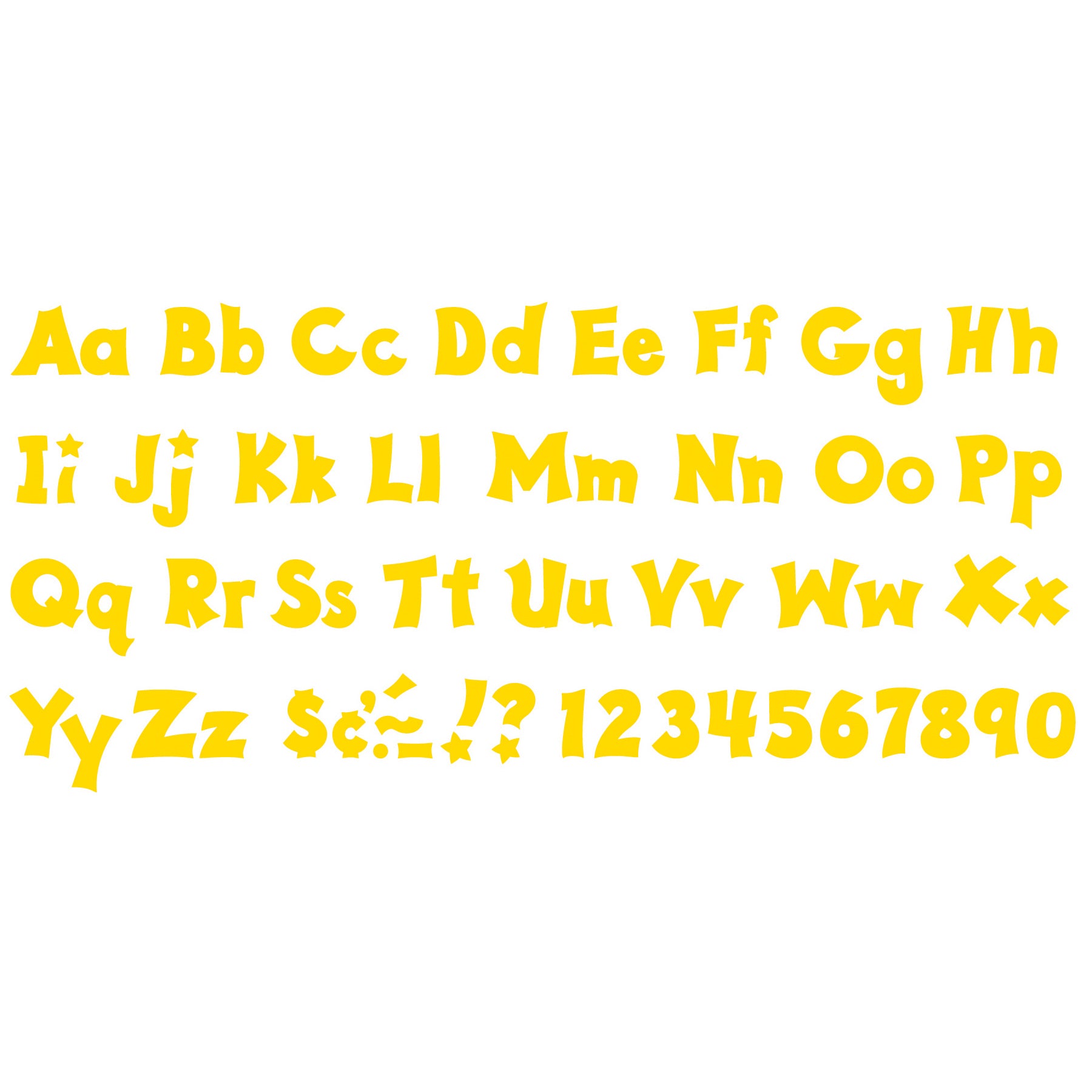 Yellow 4" Friendly Combo Ready Letters®, 3 Packs