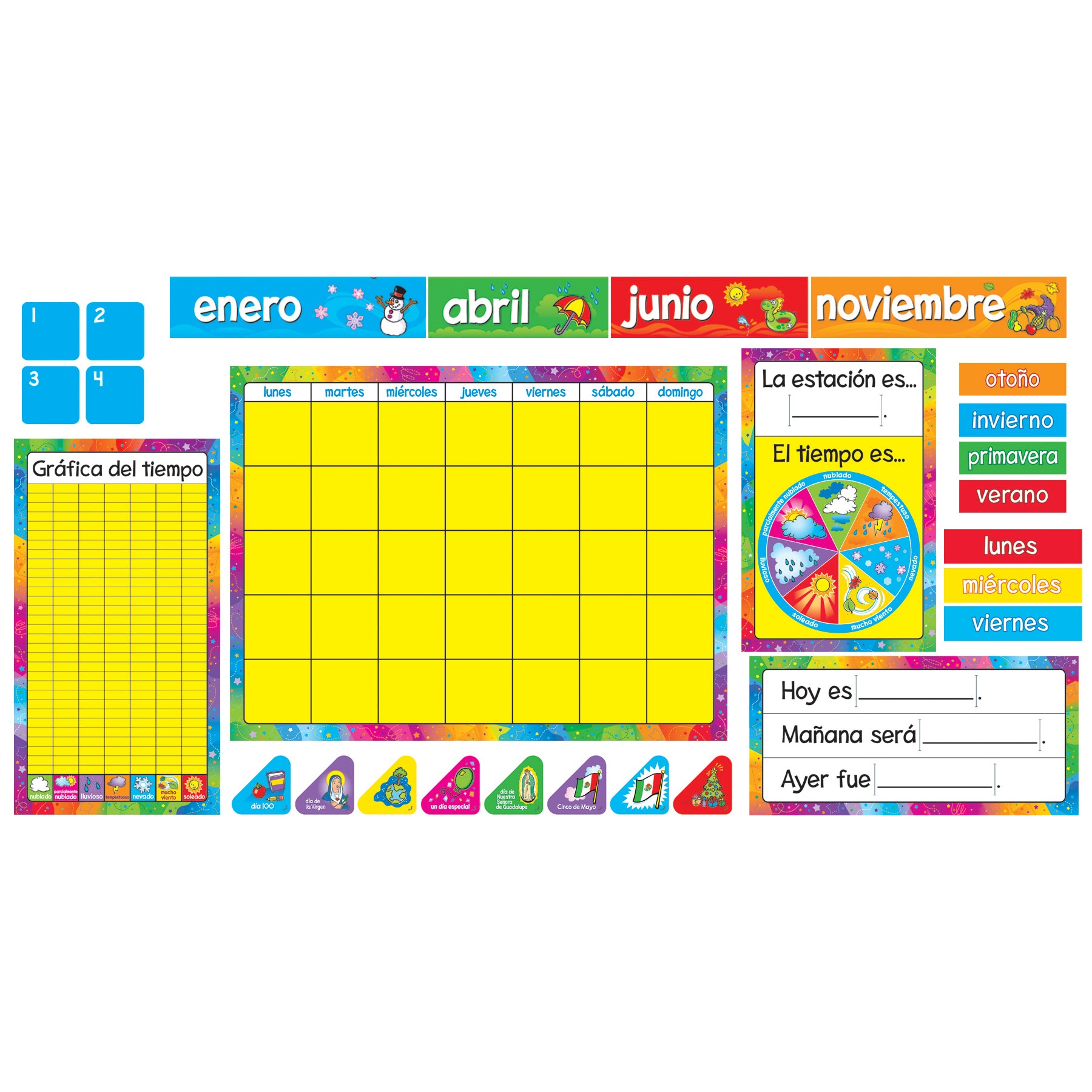 Calendario Anual (Spanish) Bulletin Board Set, 2 Sets