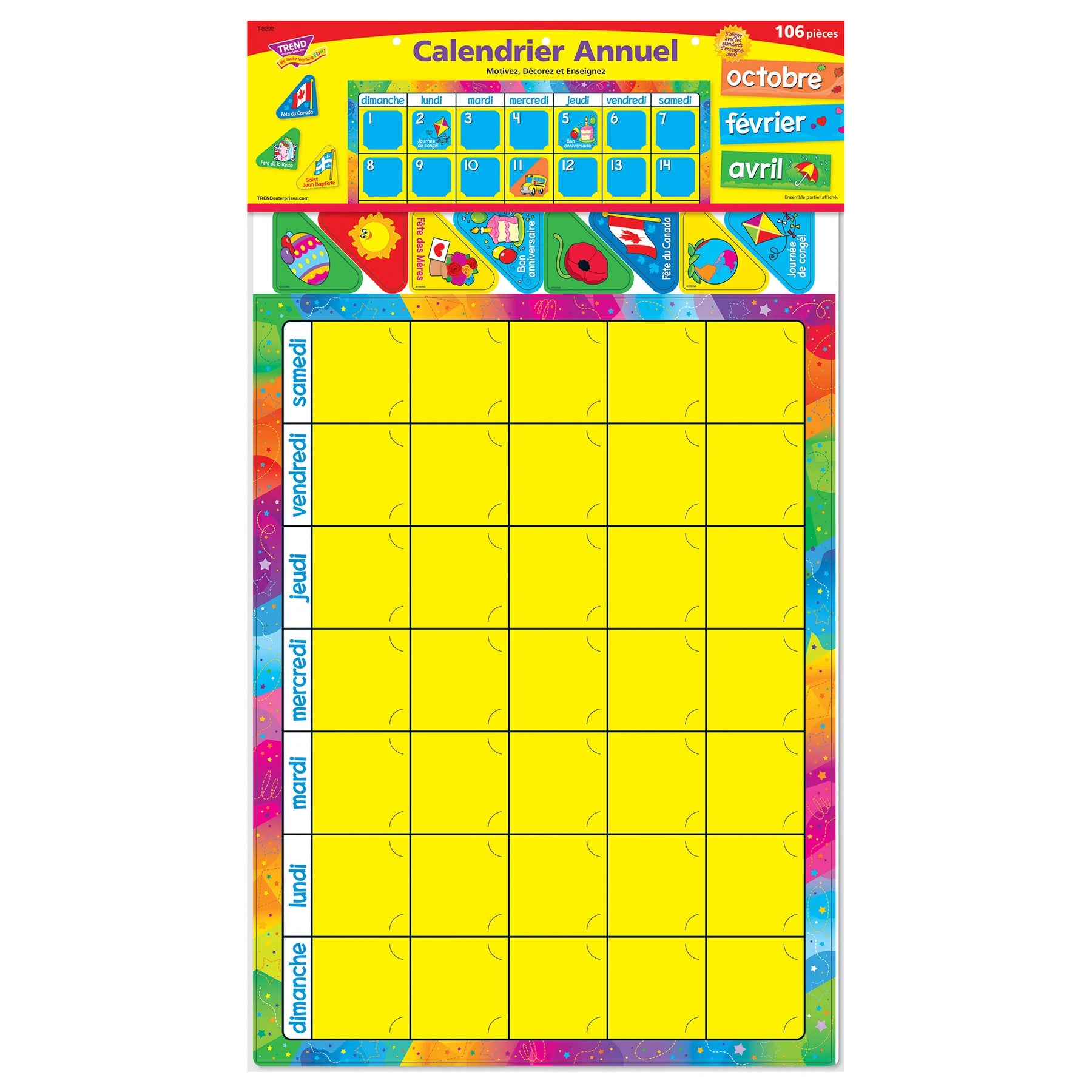 Calendrier Annuel (FR) Bulletin Board Set