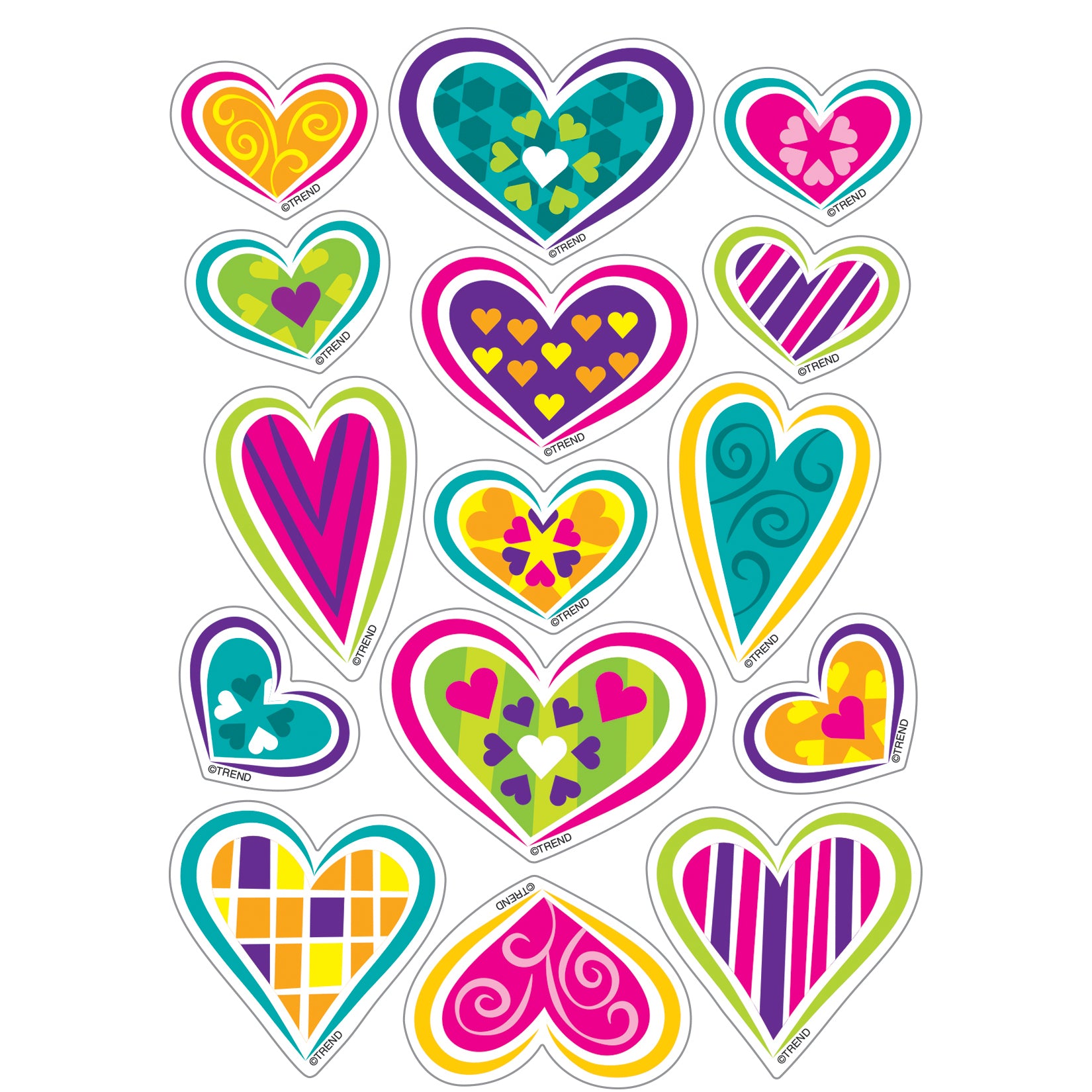 Artsy Heartsy/Cherry Mixed Shapes Stinky Stickers®, 60 Per Pack, 6 Packs