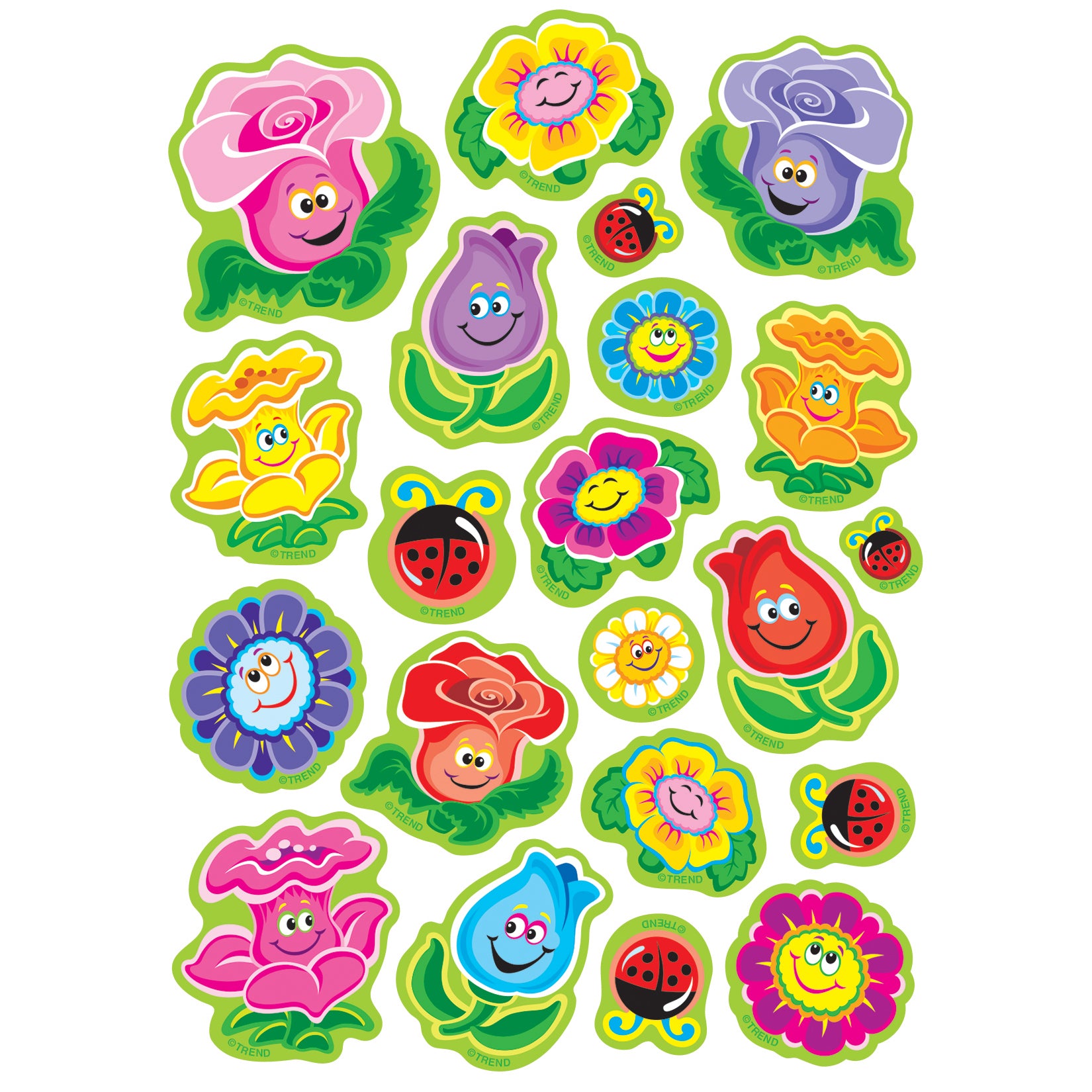 Friendly Flowers/Floral Mixed Shapes Stinky Stickers®, 84 Per Pack, 6 Packs