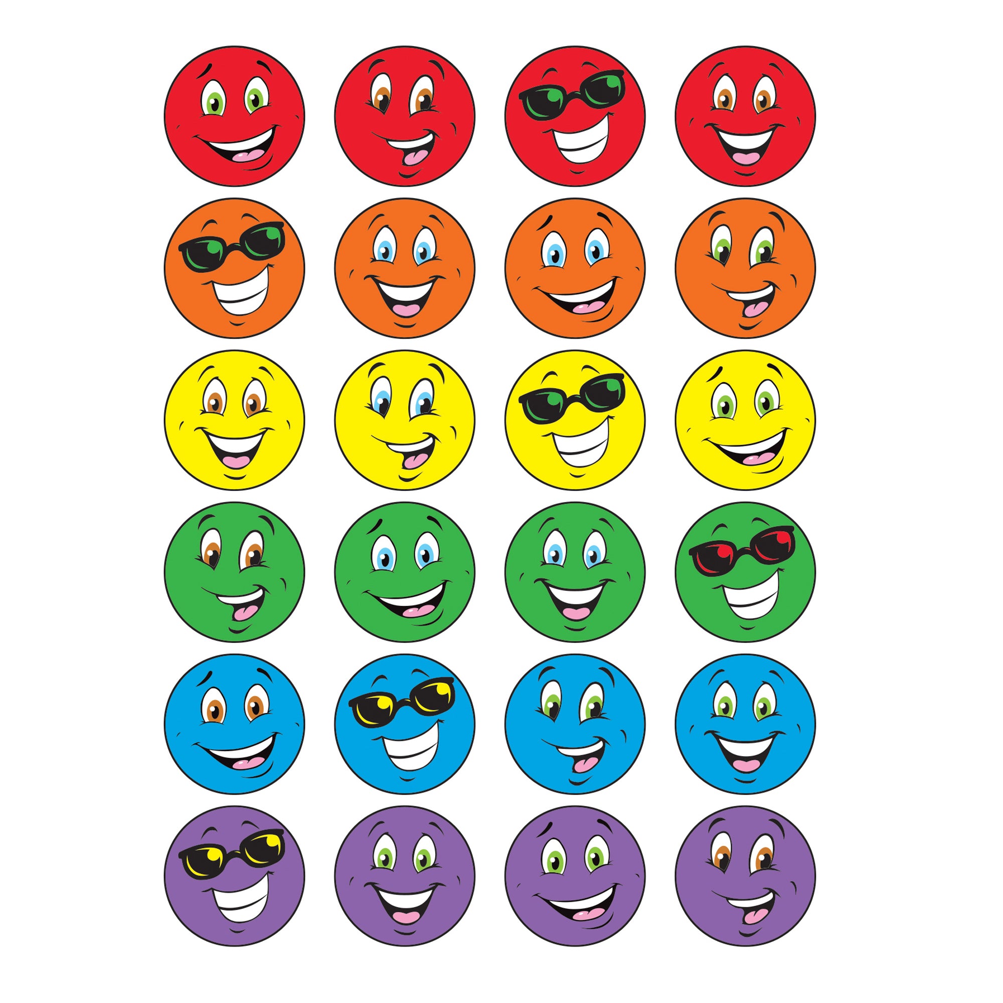 Colorful Smiles/Tutti-Frutti Stinky Stickers®, 96 Per Pack, 6 Packs