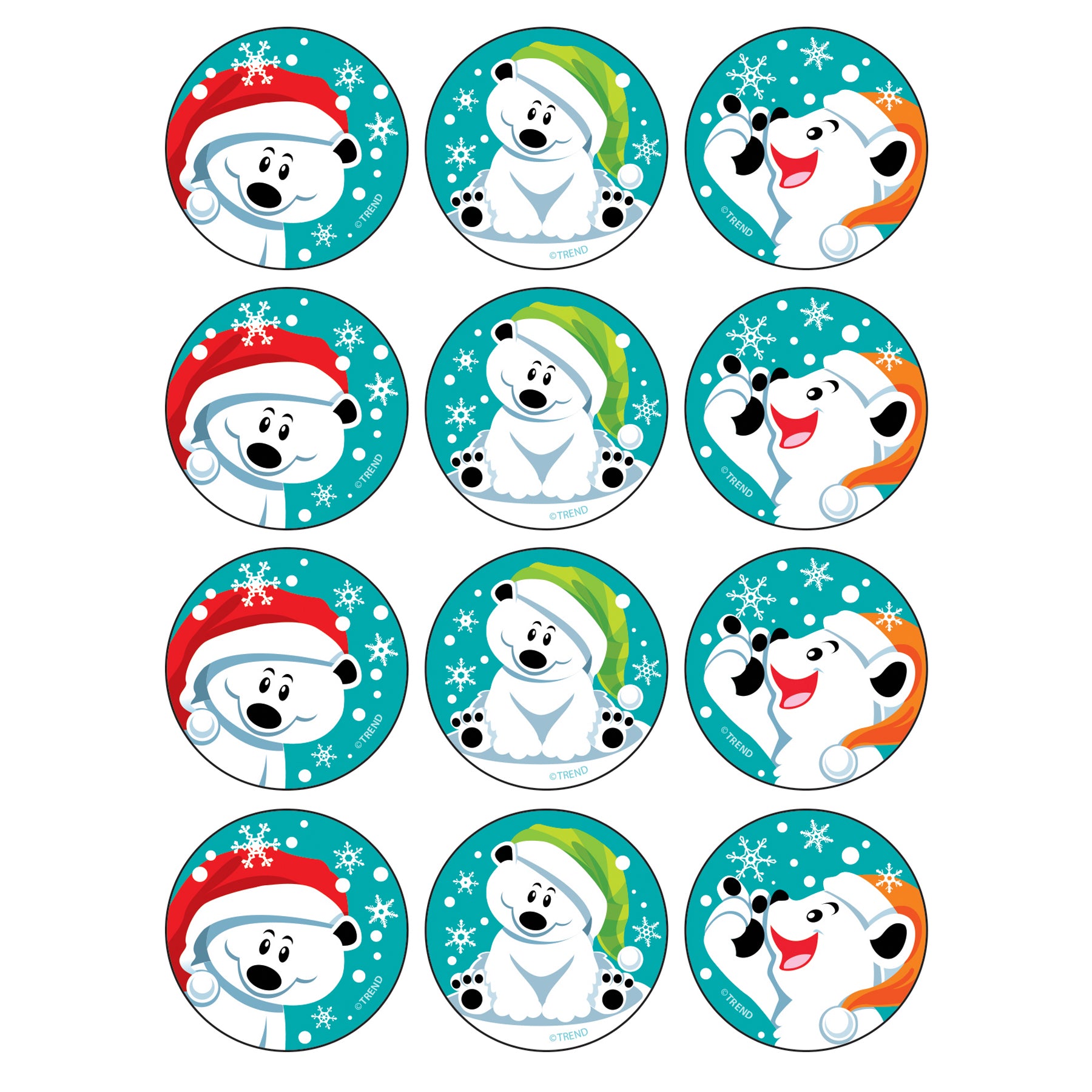 Winter Bears/PepBEARmint Stinky Stickers®, 48 Per Pack, 6 Packs