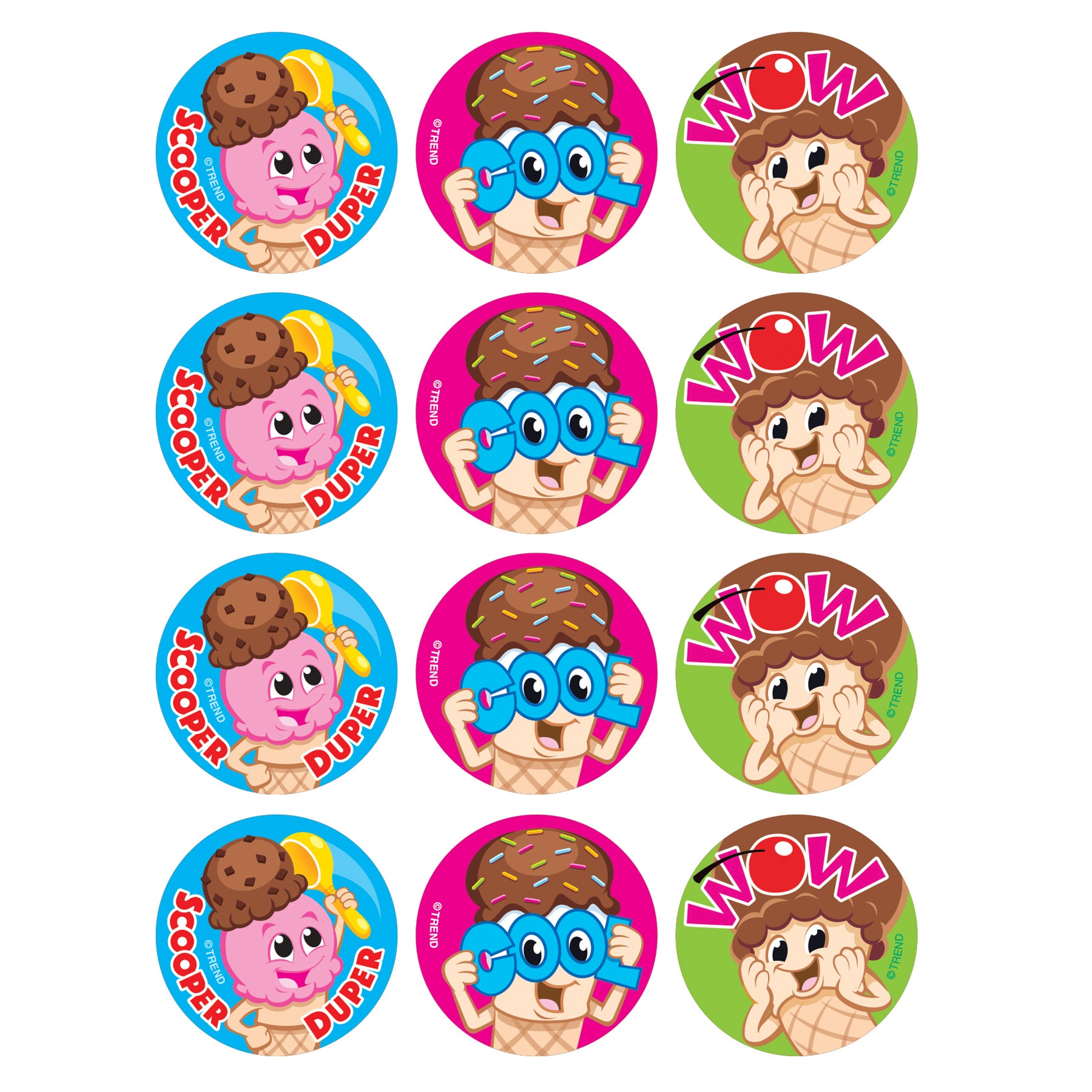 Scoop Squad/Chocolate Stinky Stickers®, 48 Per Pack, 6 Packs