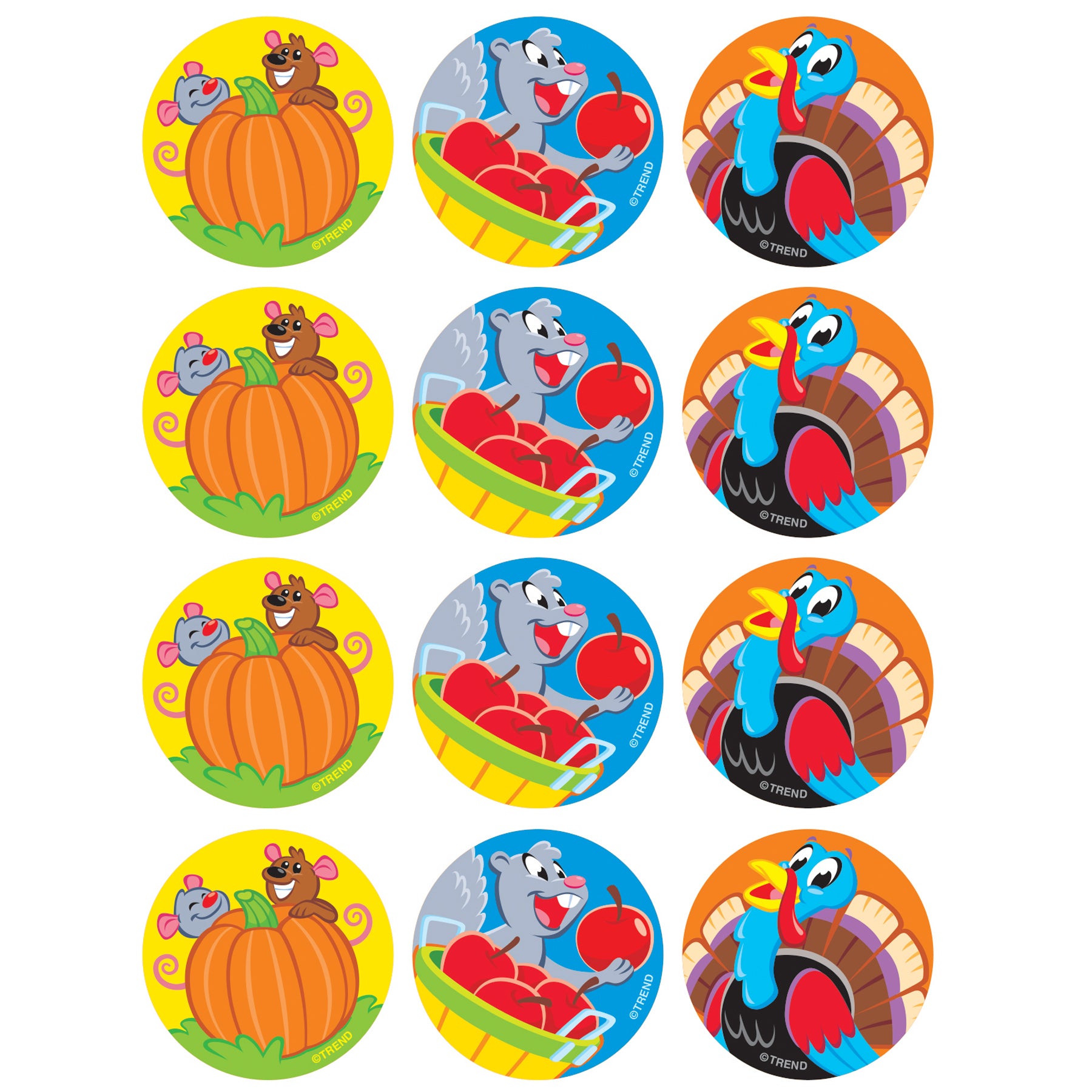 Fall Friends/Pumpkin Stinky Stickers®, 48 Per Pack, 6 Packs