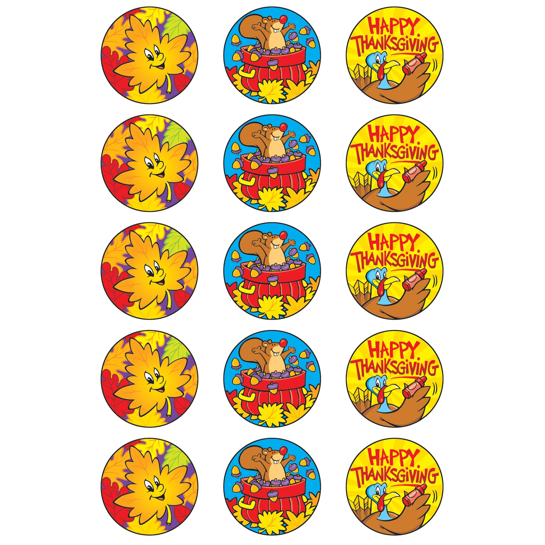 Thanksgiving Time/Pumpkin Stinky Stickers®, 60 Per Pack, 6 Packs