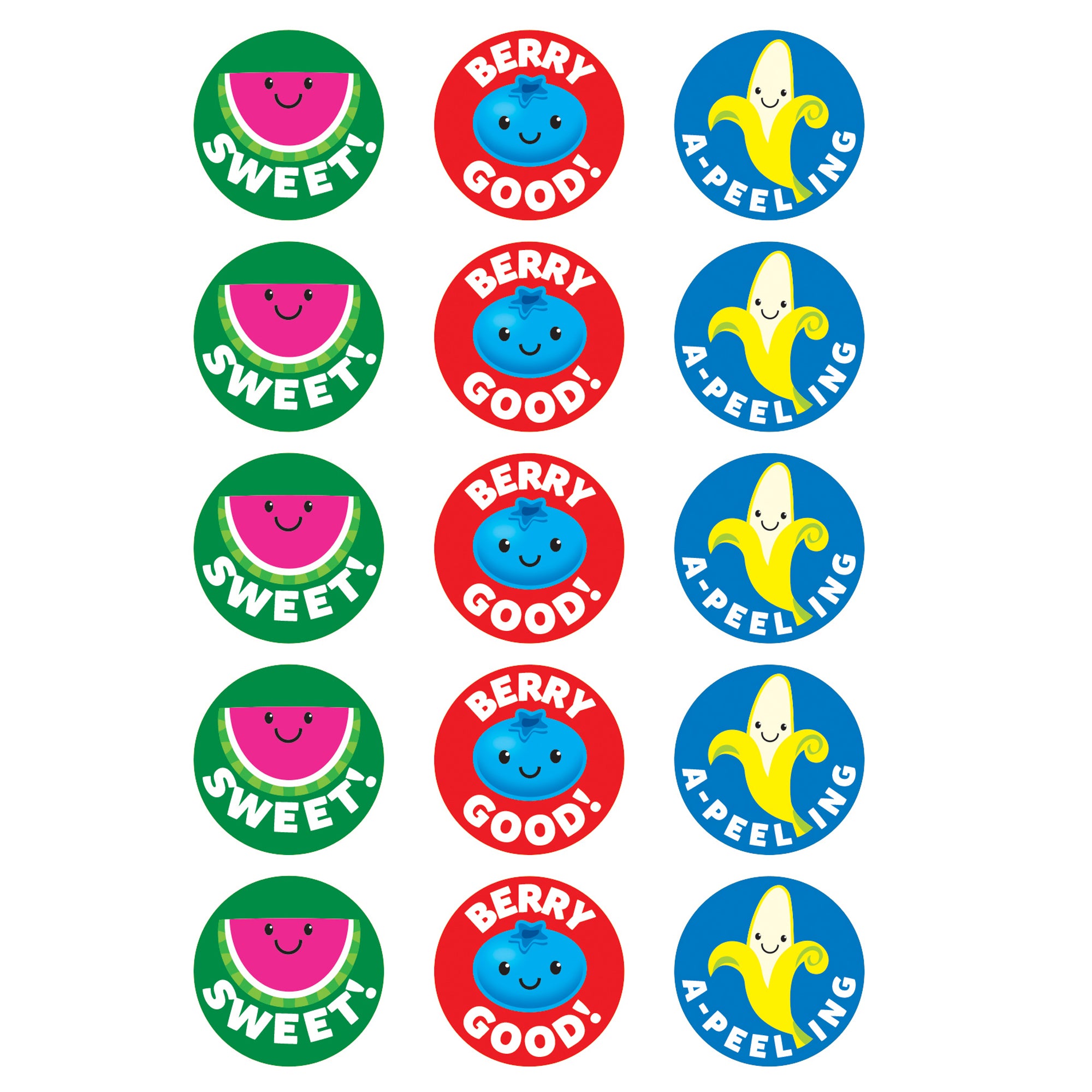 Friendly Fruit/Fruit Punch Stinky Stickers®, 60 Per Pack, 6 Packs