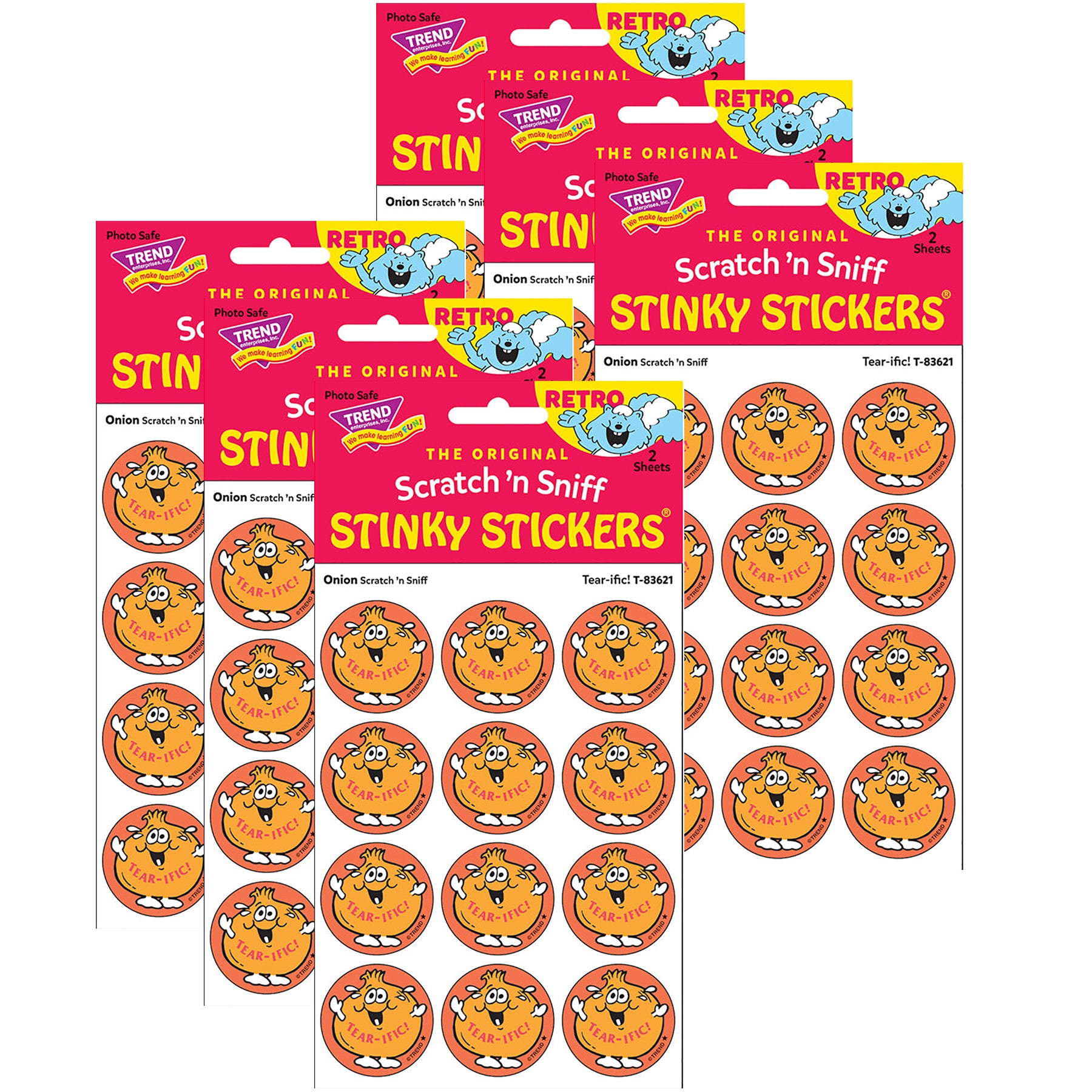 Tear-ific!/Onion Scented Stickers, 24 Per Pack, 6 Packs