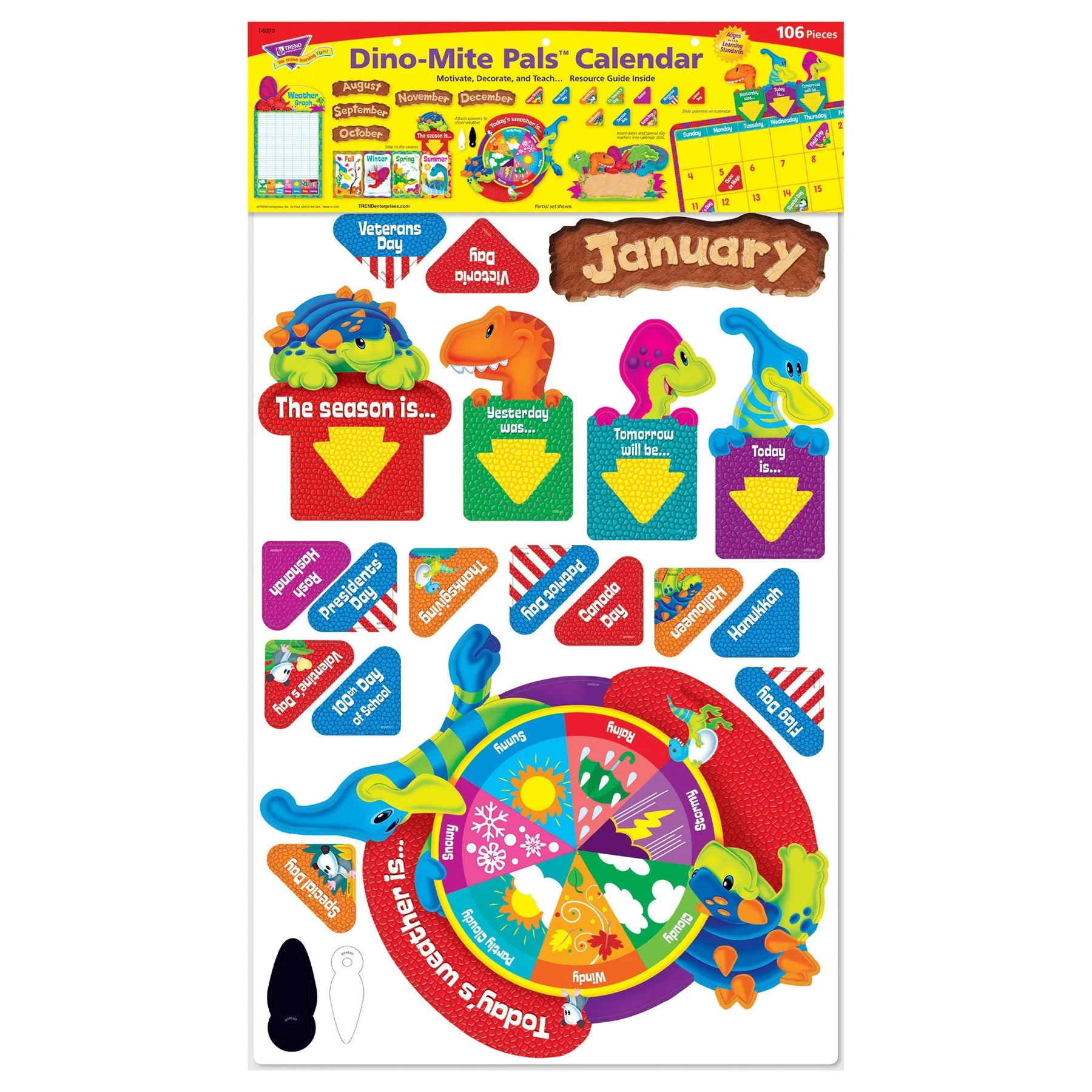 Dino-Mite Pals® Calendar Bulletin Board Set