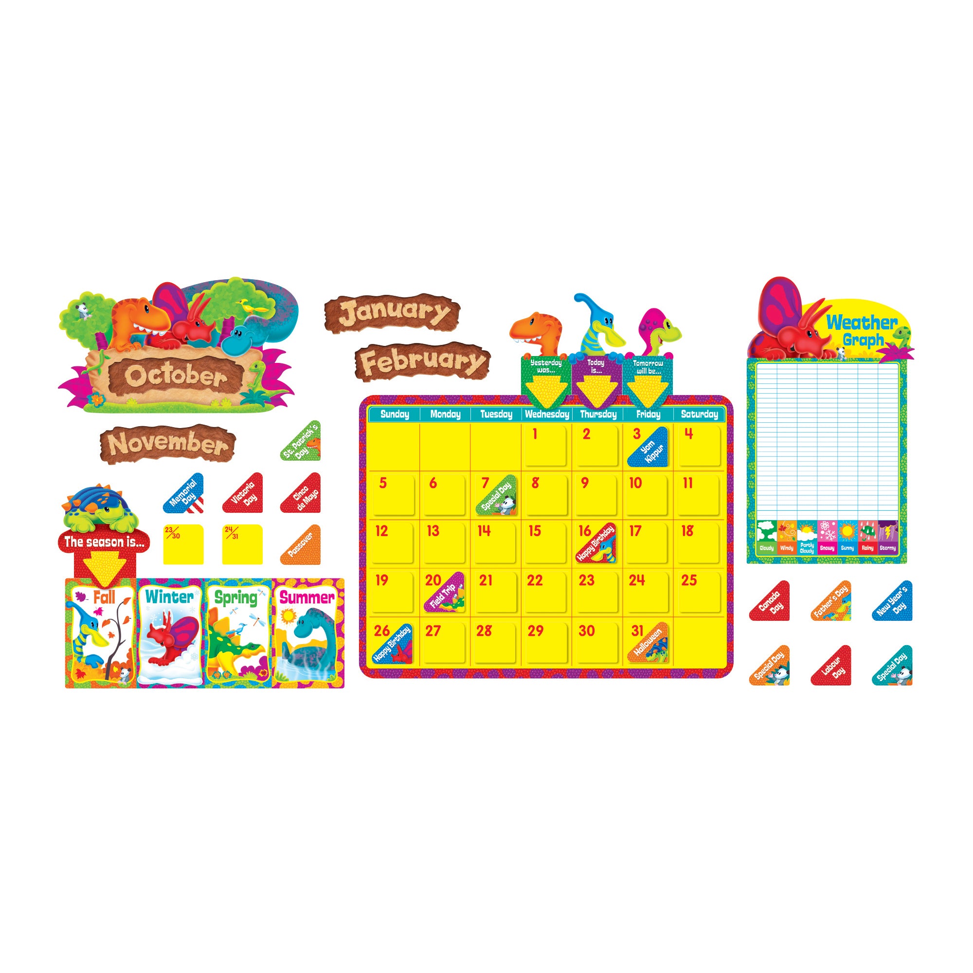 Dino-Mite Pals® Calendar Bulletin Board Set