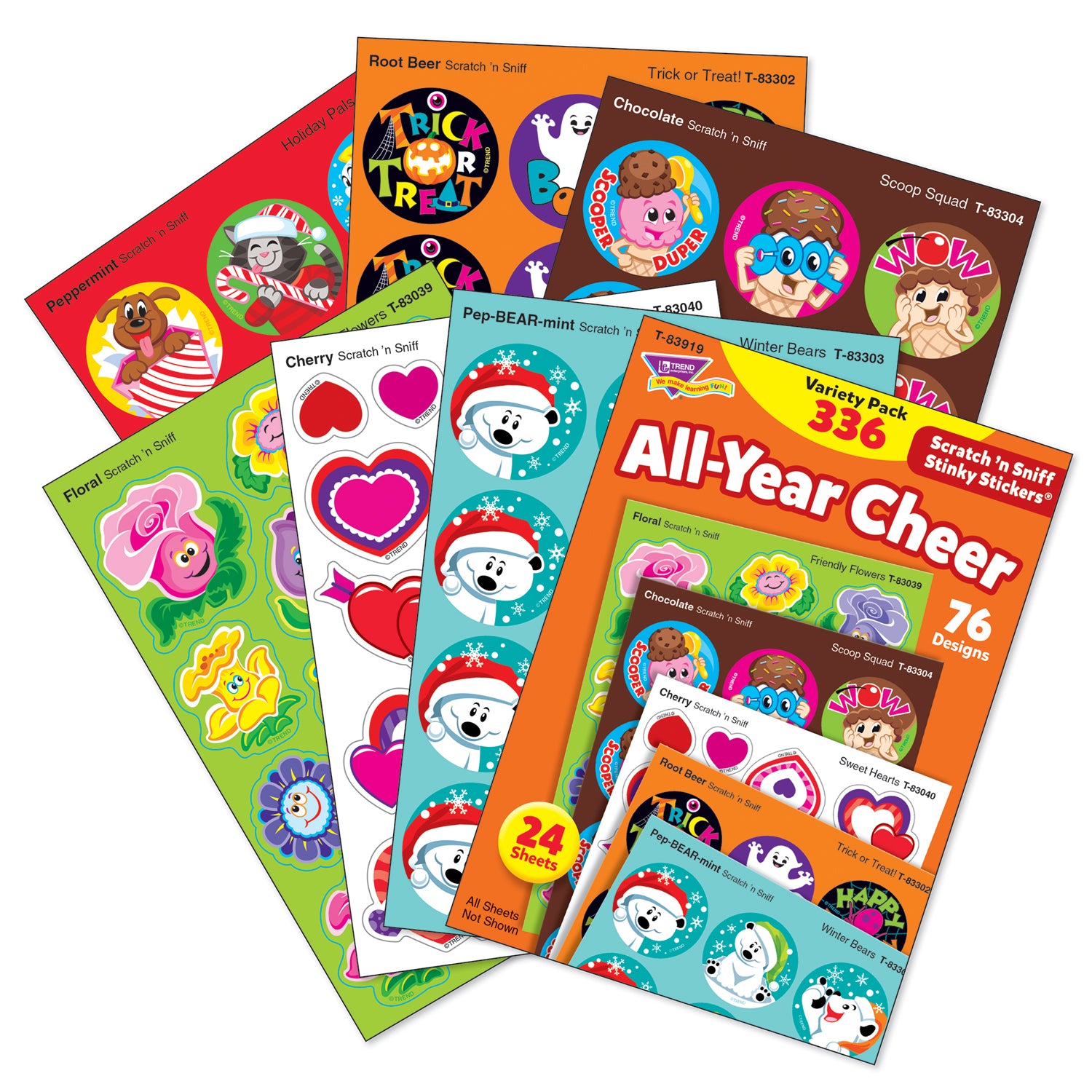 All Year Cheer Stinky Stickers® Variety Pack, 336 Count Per Pack, 2 Packs