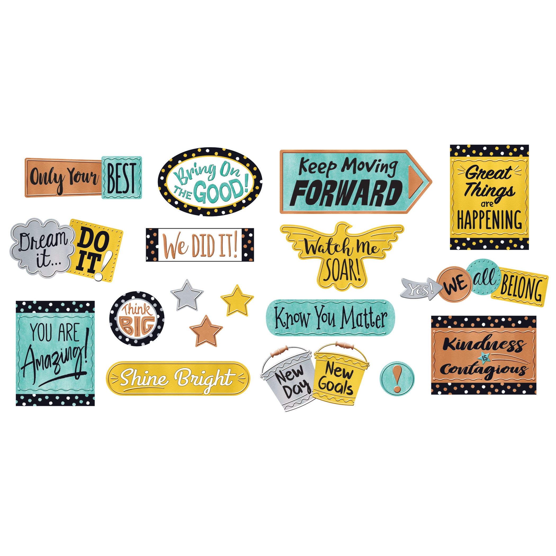 I ♥ Metal Phrases Bulletin Board Set