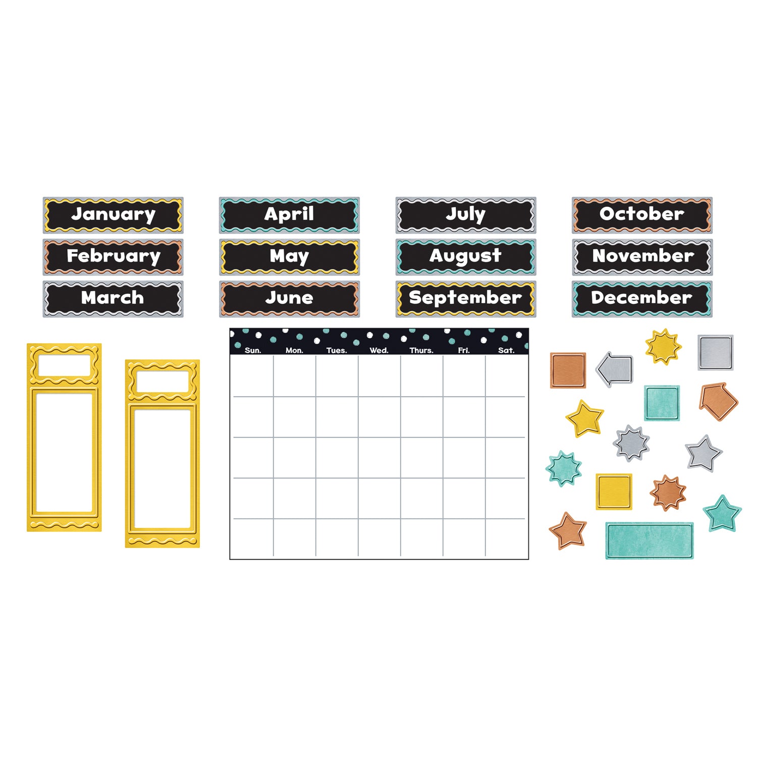 I ♥ Metal™ Wipe-Off® Calendar Bulletin Board Set, 3 Sets