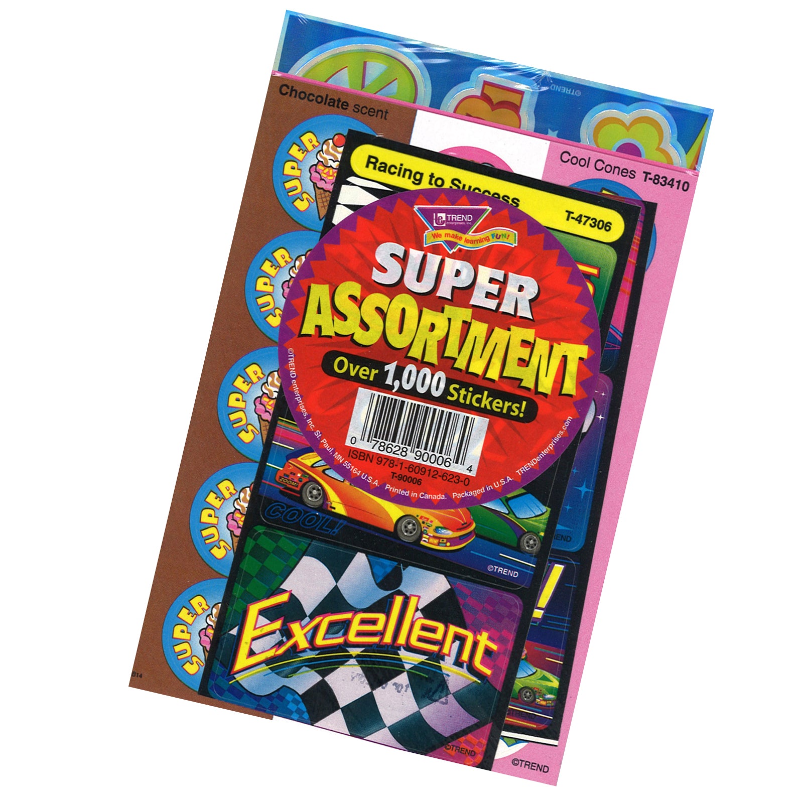 Super Assortment Sticker Pack, 1000 Stickers Per Pack, 3 Packs