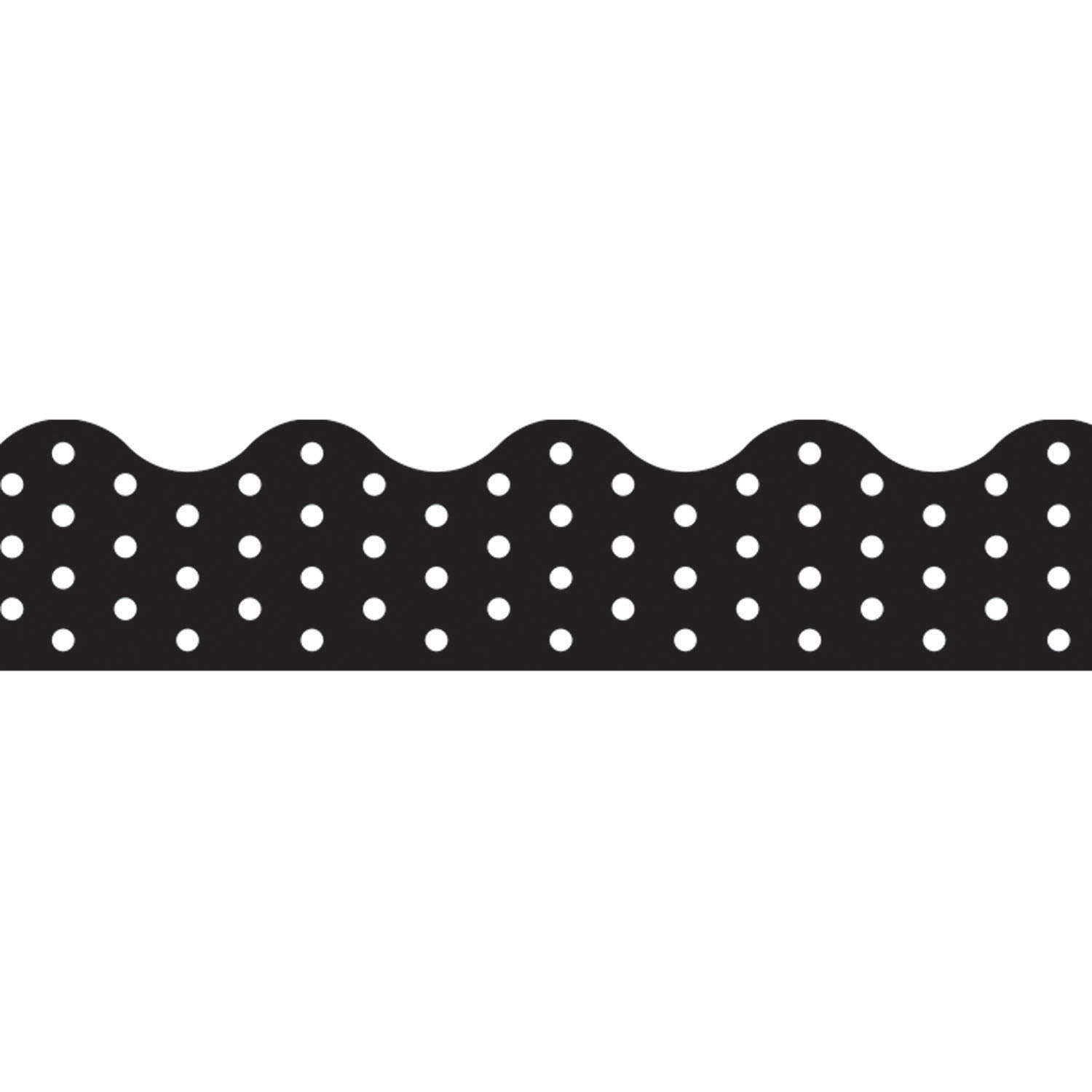 Polka Dots Black Terrific Trimmers®, 39 Feet Per Pack, 6 Packs