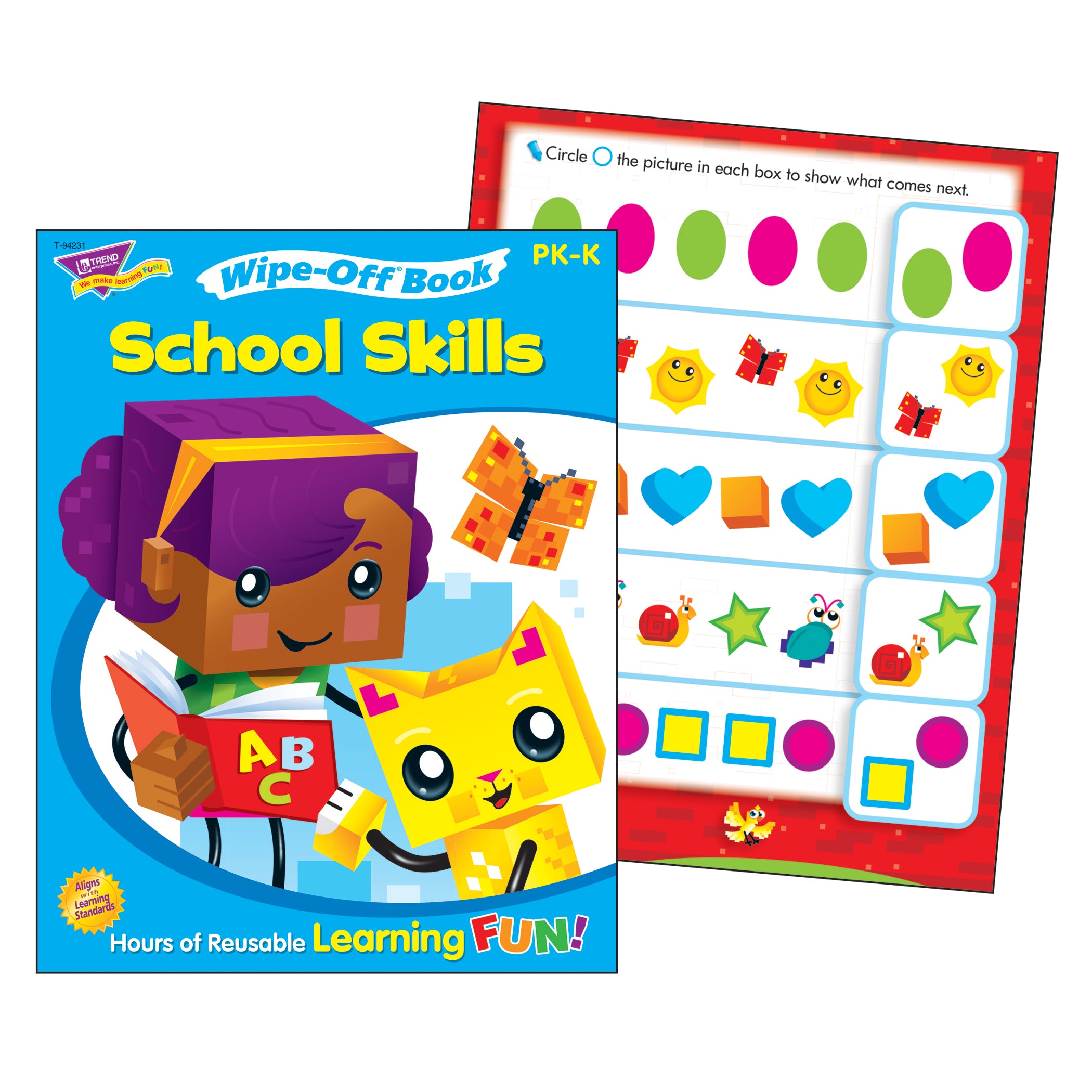 School Skills Wipe-Off® Book Wipe-Off® Book, 28 pgs, Pack of 3