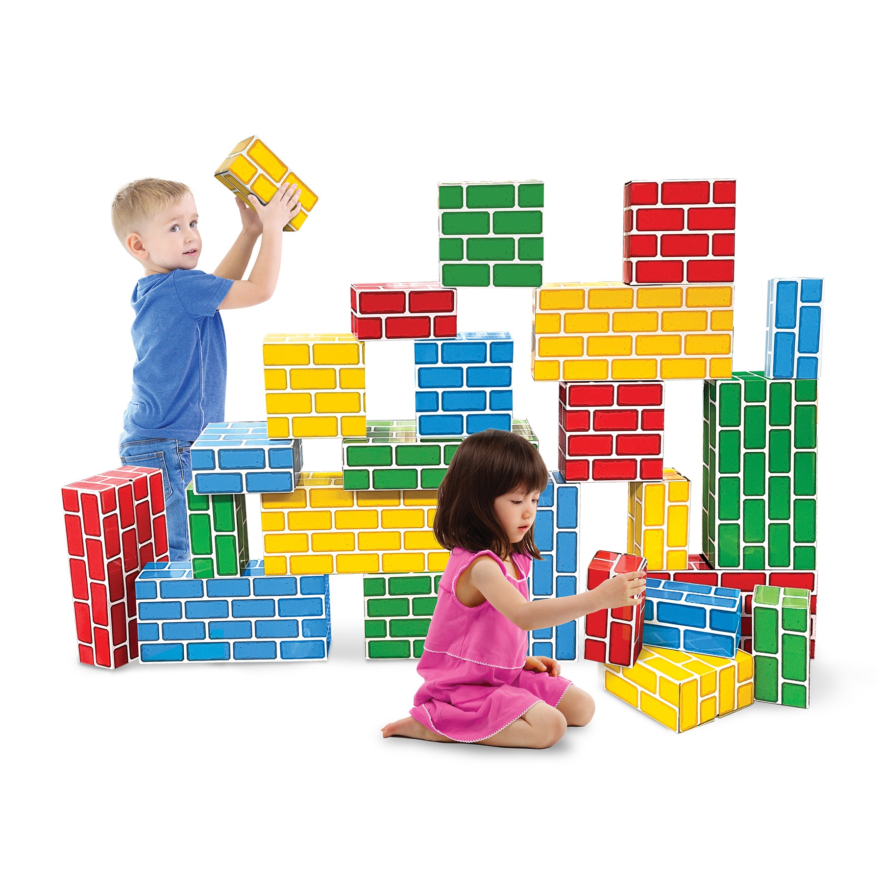 Easy-Stack Cardboard Blocks, 24 Piece Set