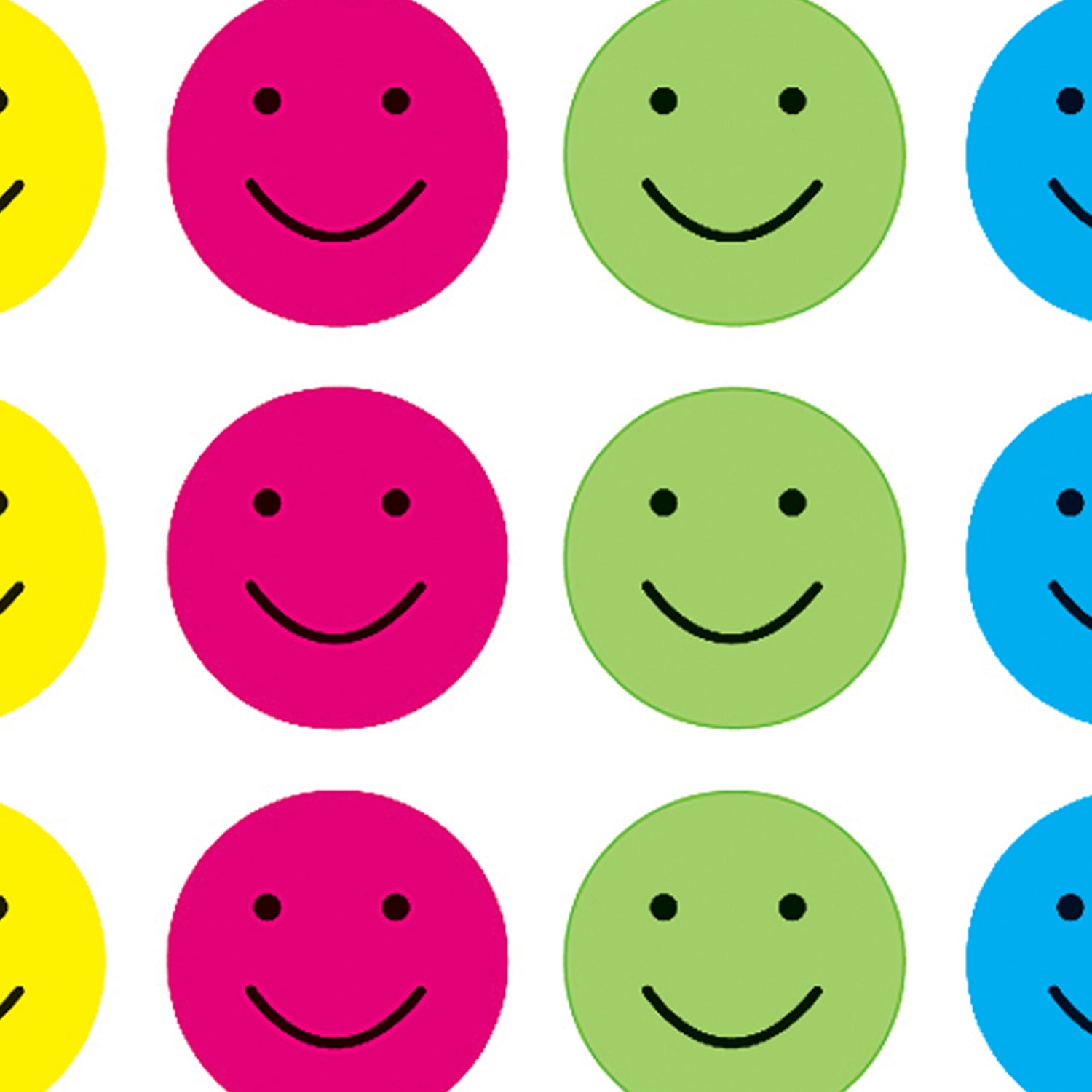 Happy Faces Stickers, 120 Per Pack, 12 Packs