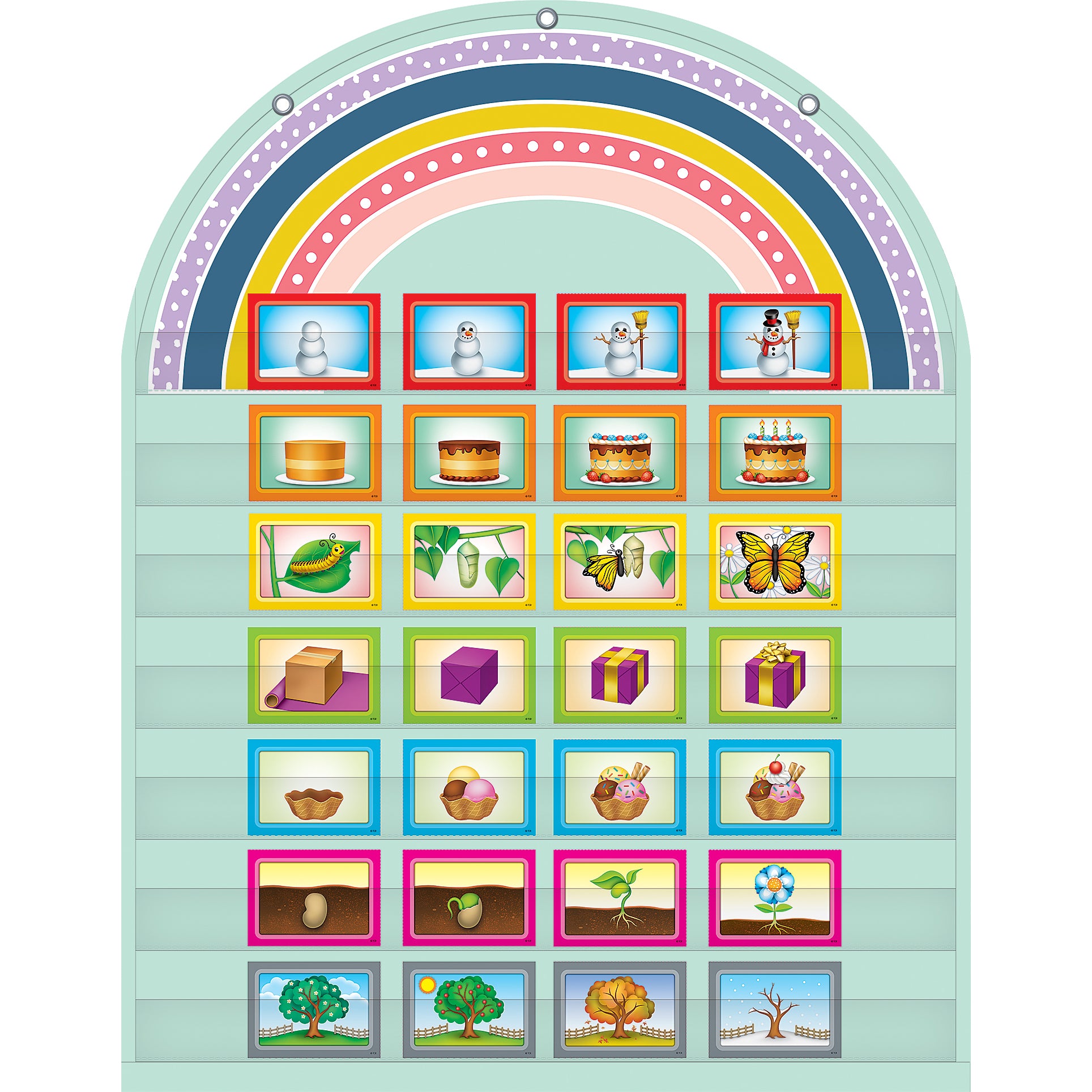 Oh Happy Day Rainbow 7 Pocket Chart