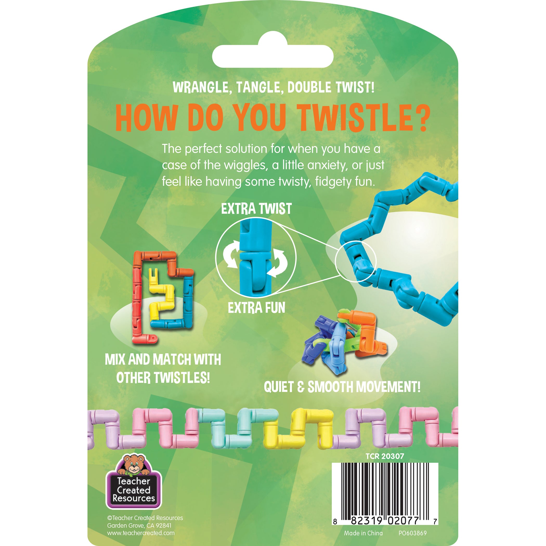 Twistle Double Twist, Teal, Pack of 3