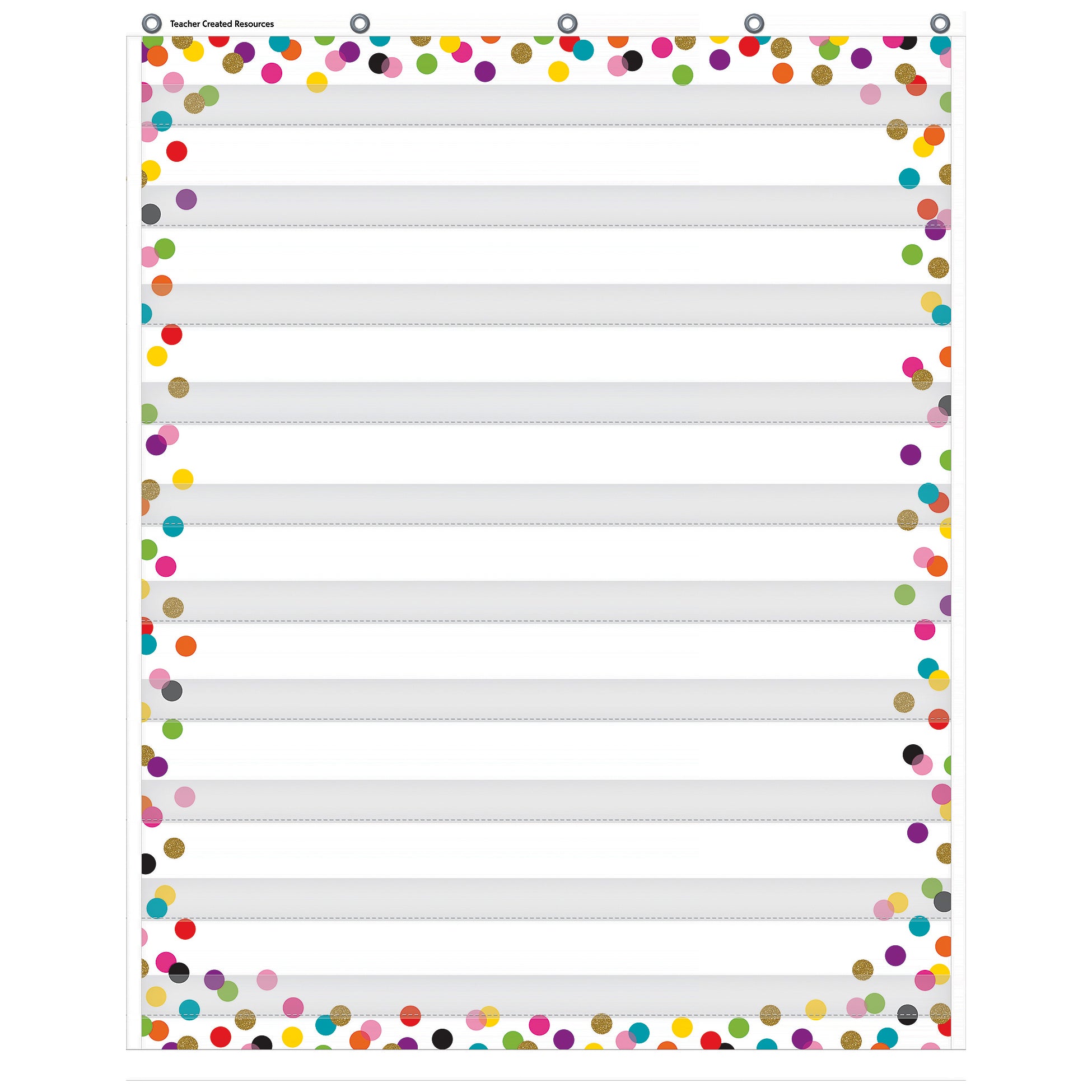 Confetti 10 Pocket Chart, 34" x 44"