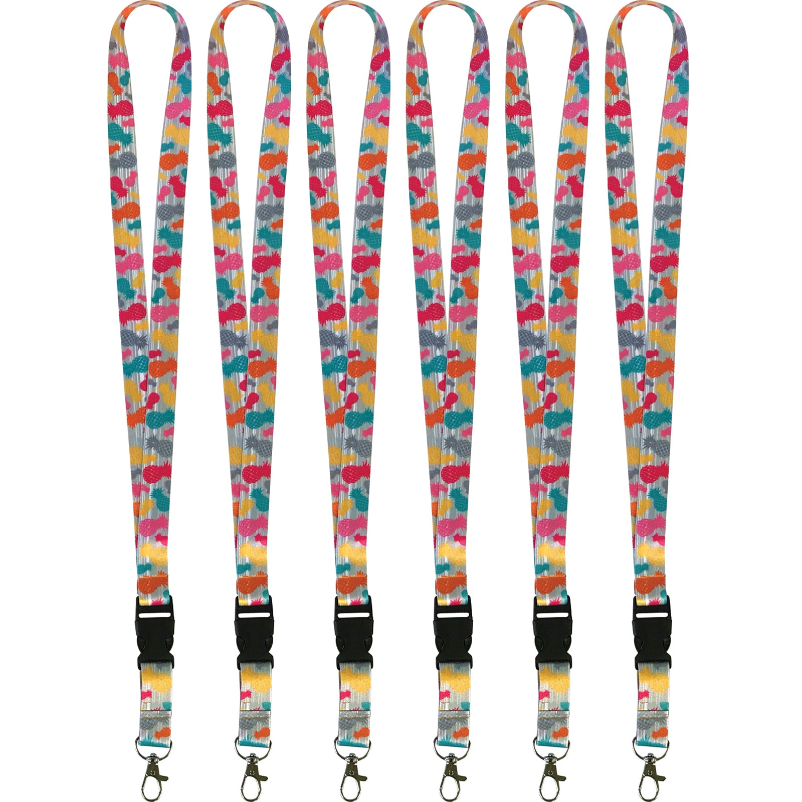 Tropical Punch Pineapples Lanyard, Pack of 6