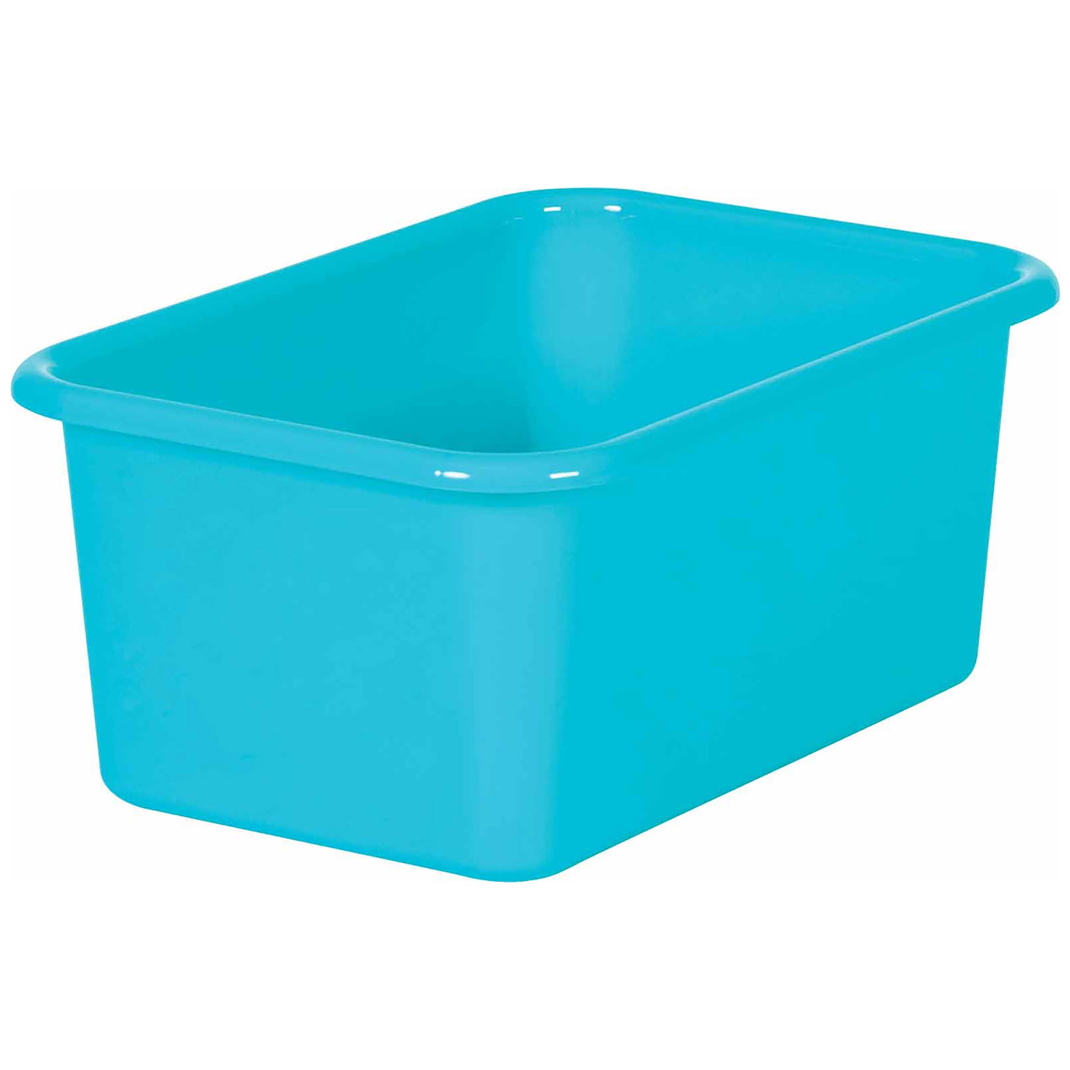 Teal Small Plastic Storage Bin, Pack of 6