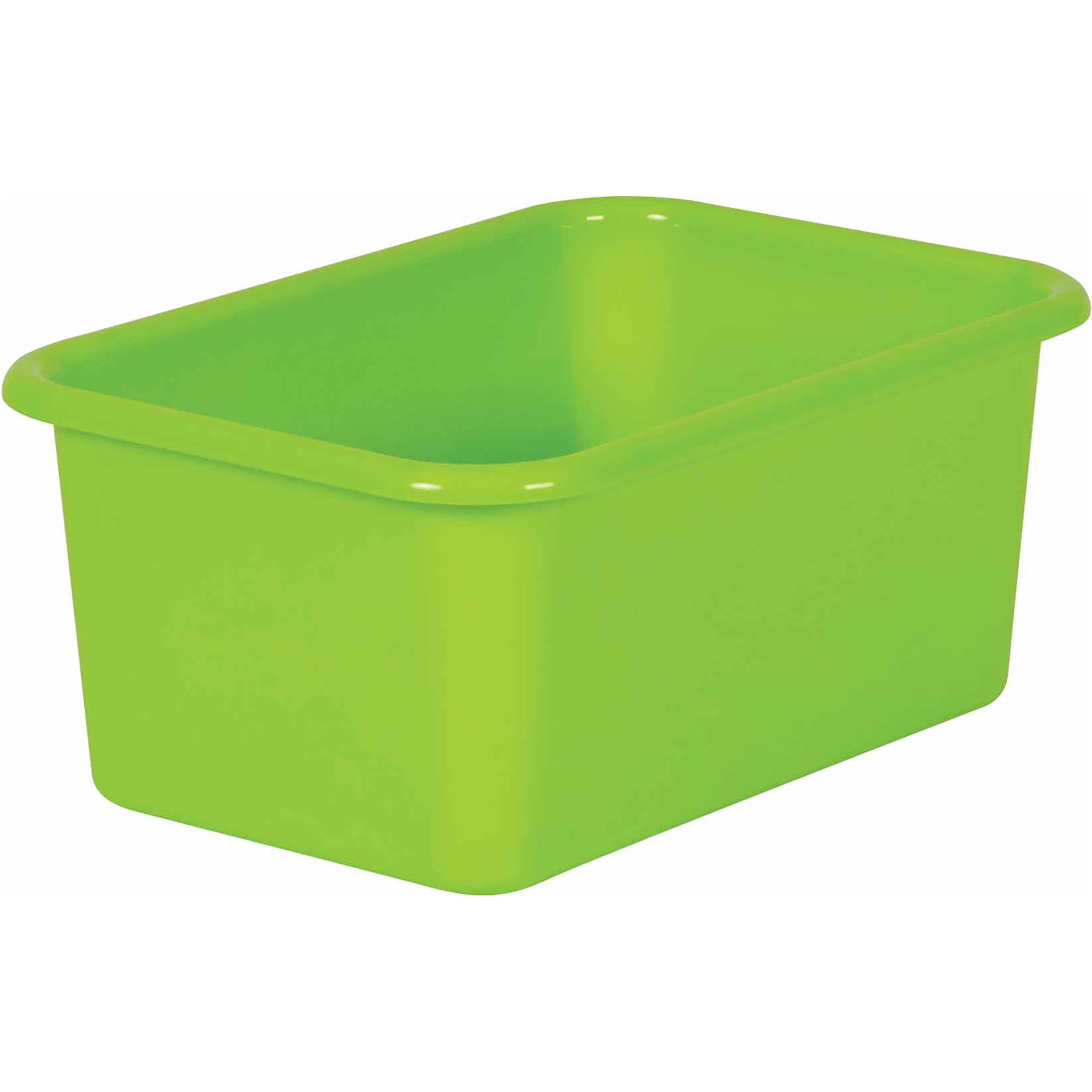 Lime Small Plastic Bin, Pack of 6