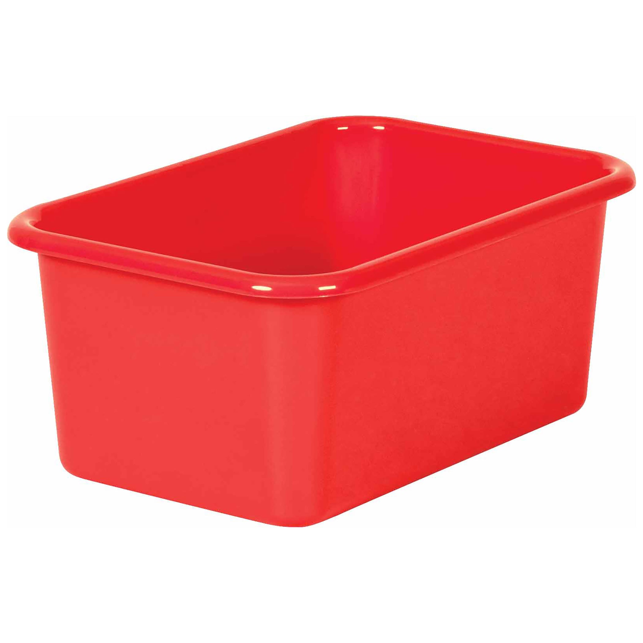 Red Small Plastic Storage Bin, Pack of 6