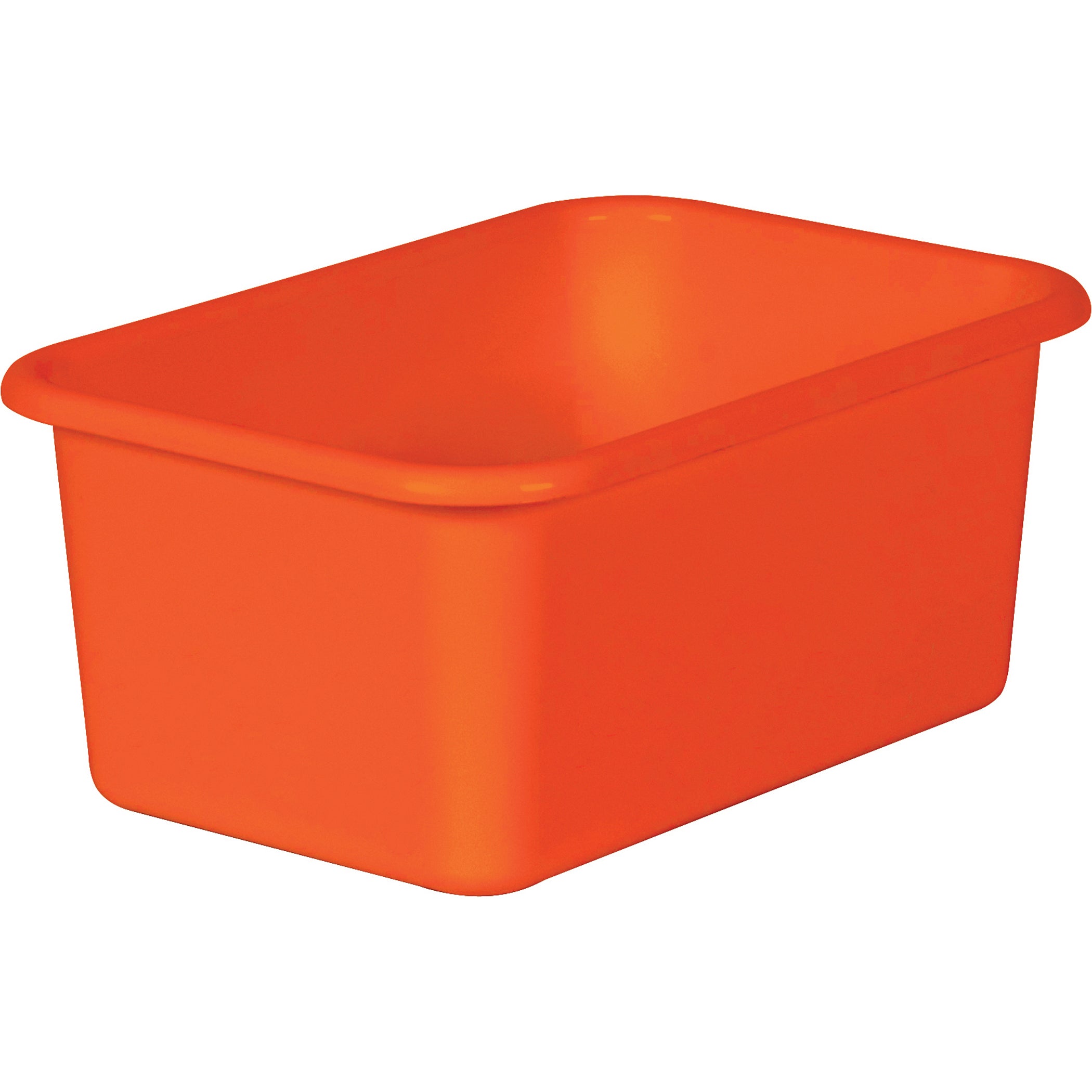 Orange Small Plastic Storage Bin, Pack of 6