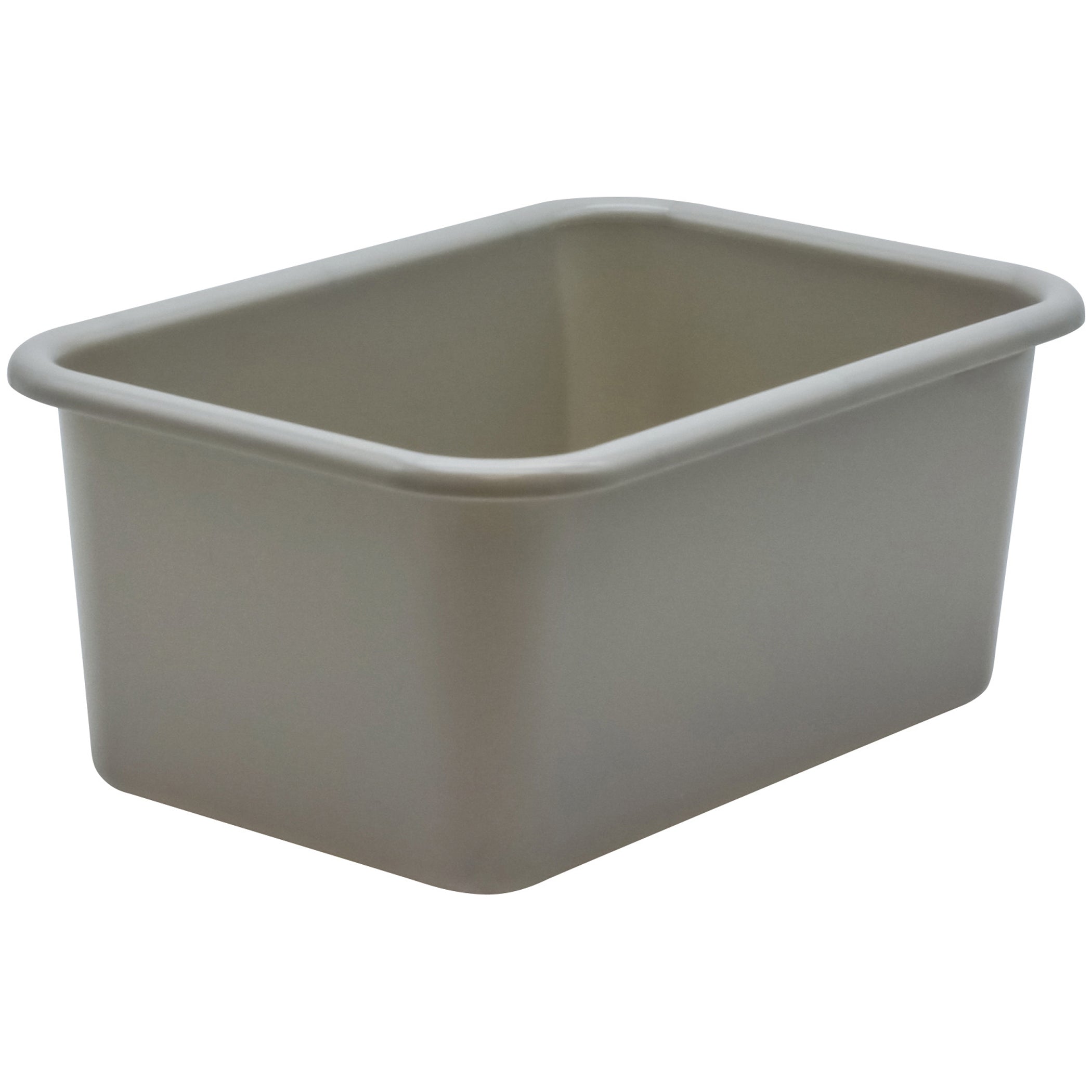 Gray Small Plastic Storage Bin, Pack of 6