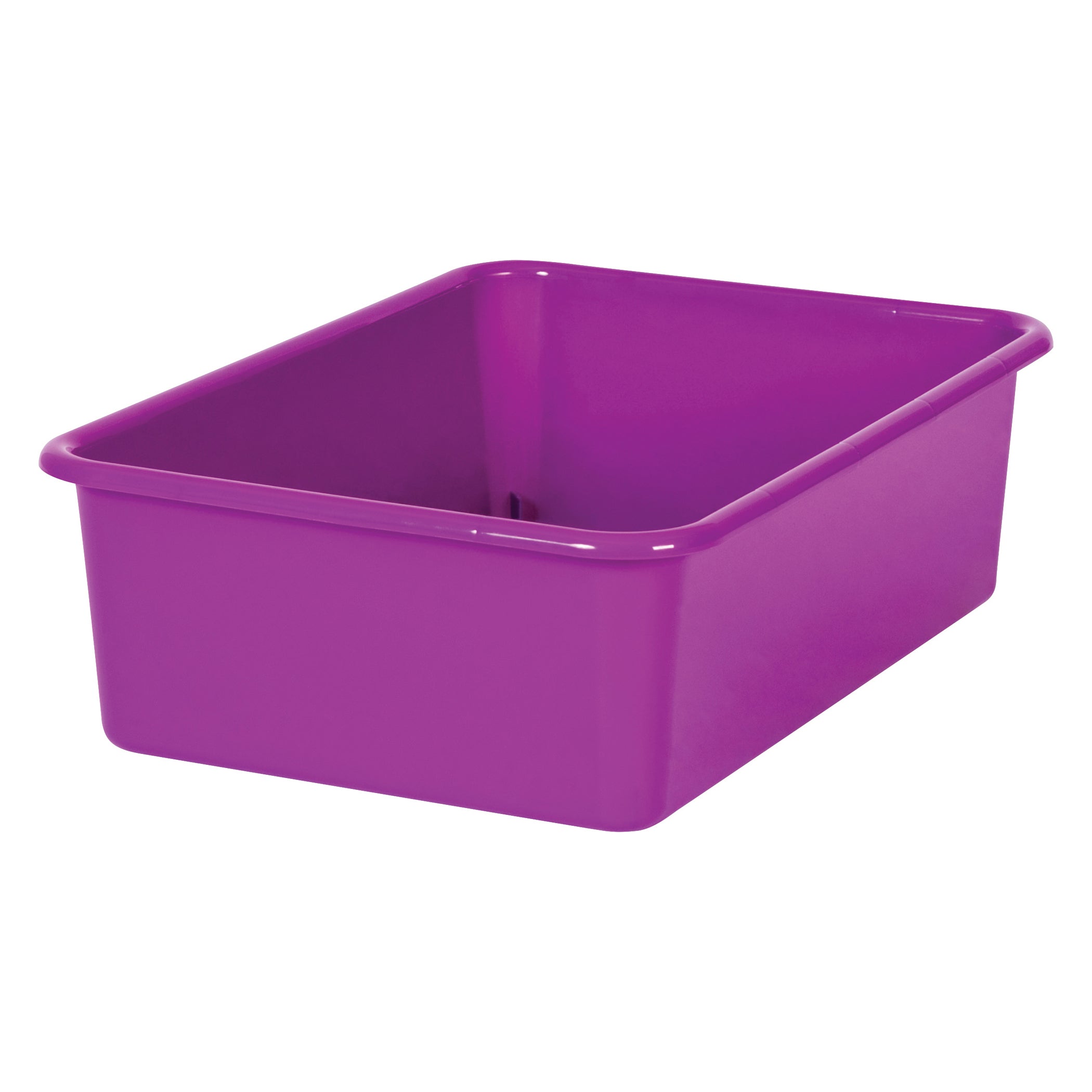 Purple Large Plastic Storage Bin, Pack of 3