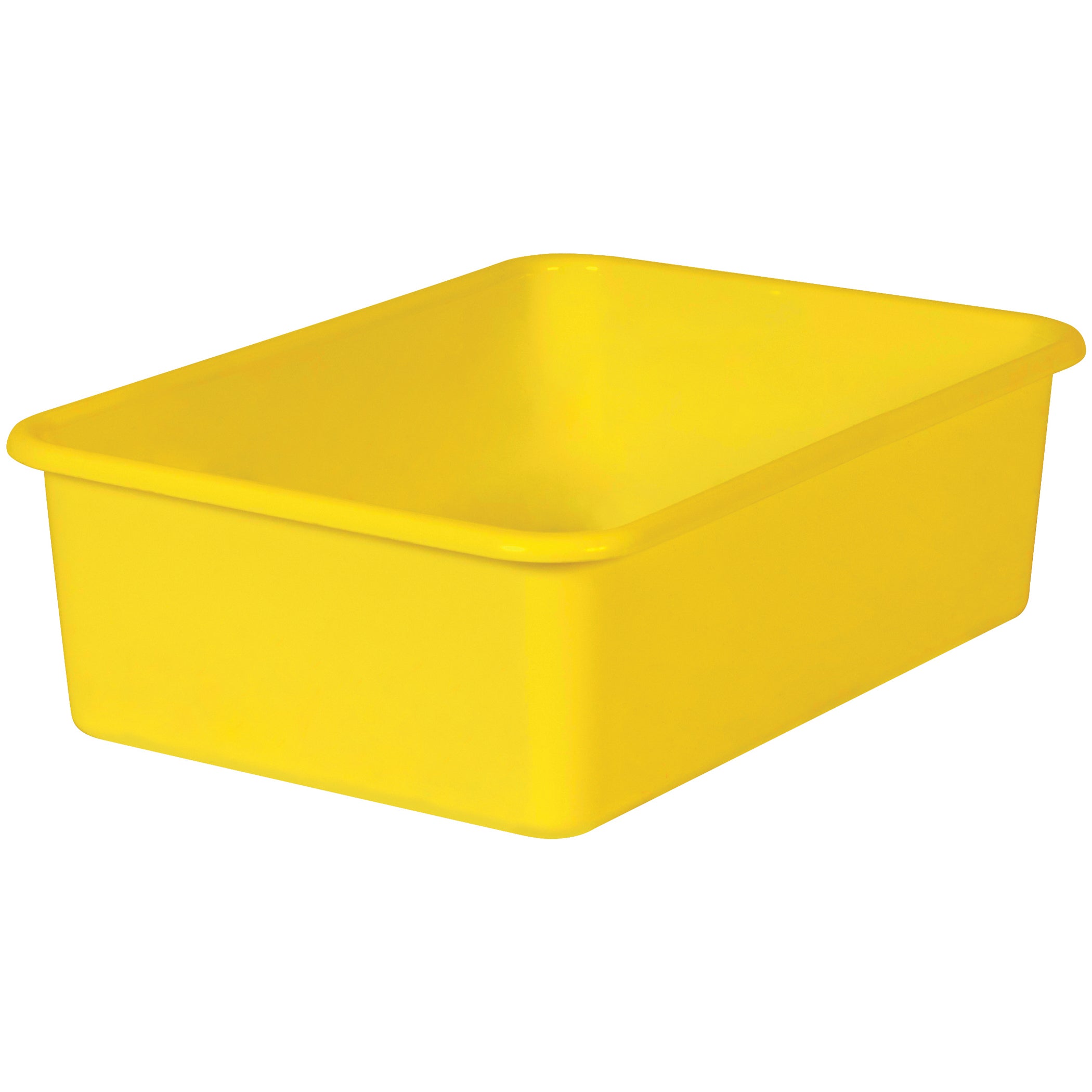 Yellow Large Plastic Storage Bin, Pack of 3