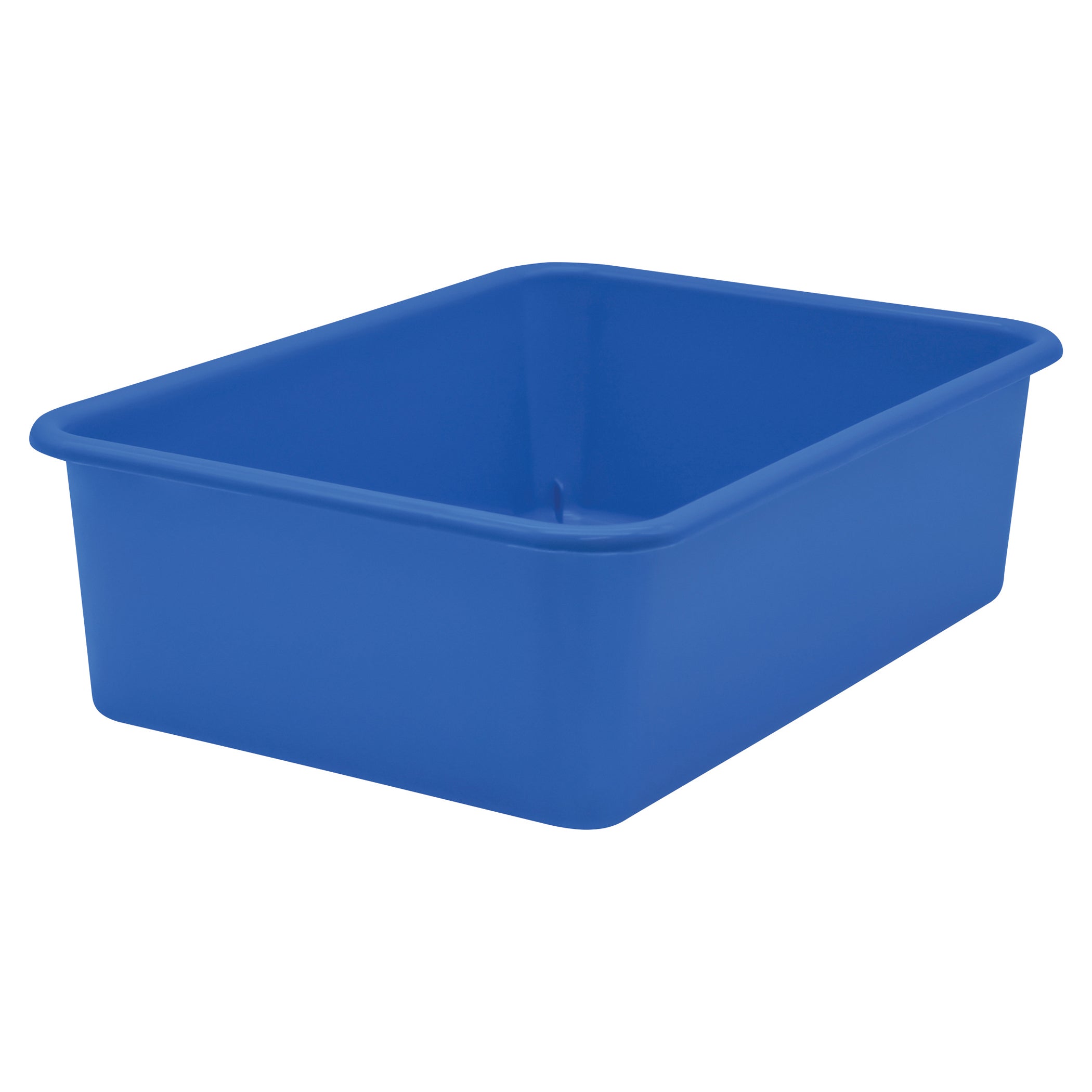 Blue Large Plastic Storage Bin, Pack of 3