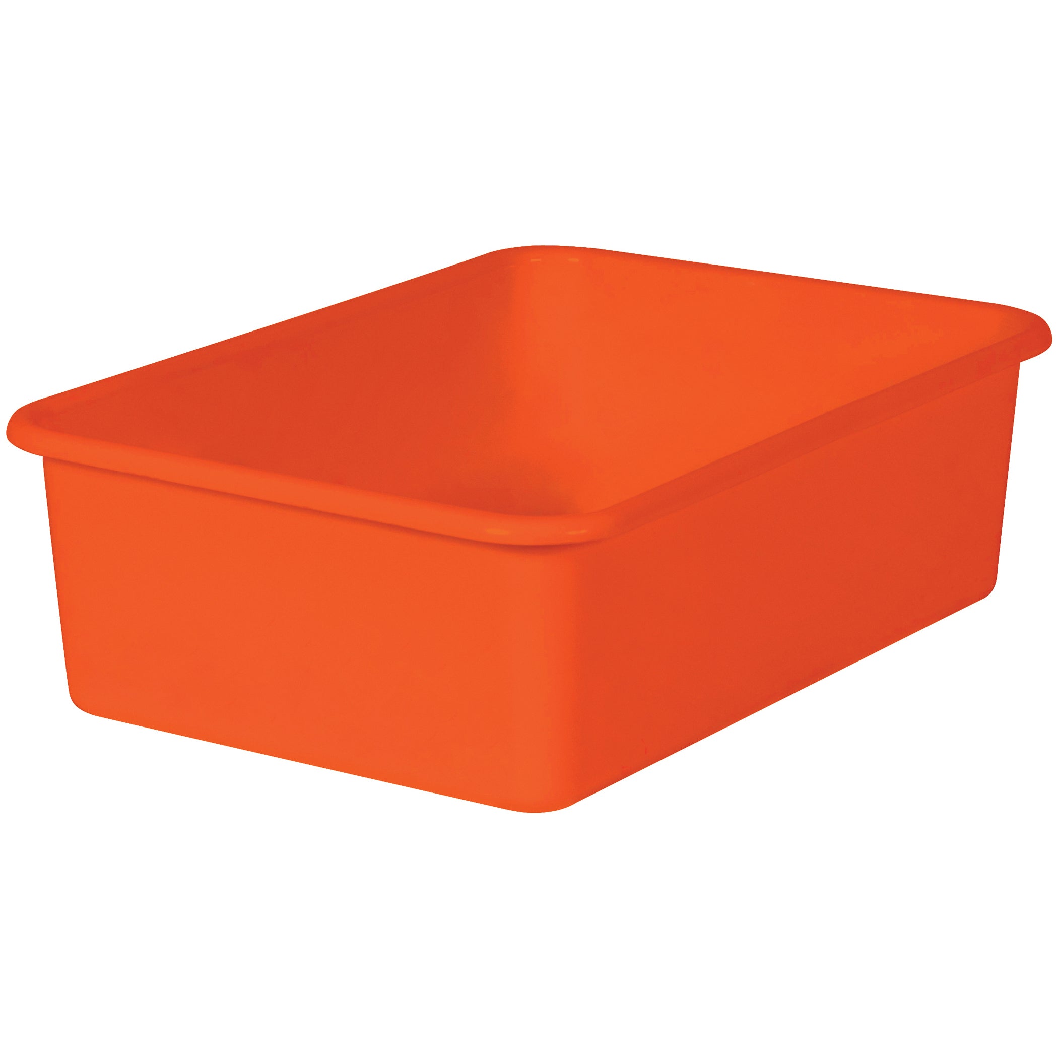 Orange Large Plastic Storage Bin, Pack of 3