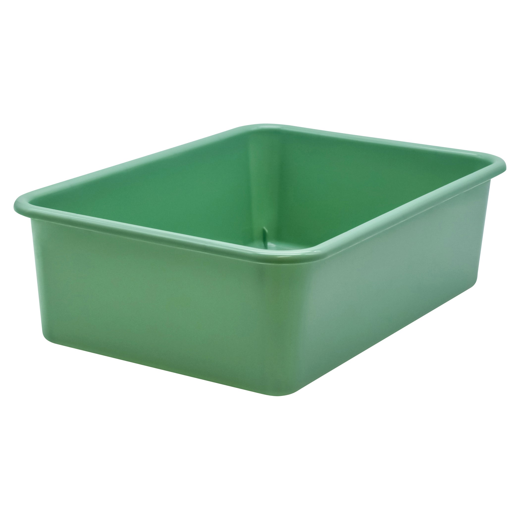 Eucalyptus Green Large Plastic Storage Bin, Pack of 3