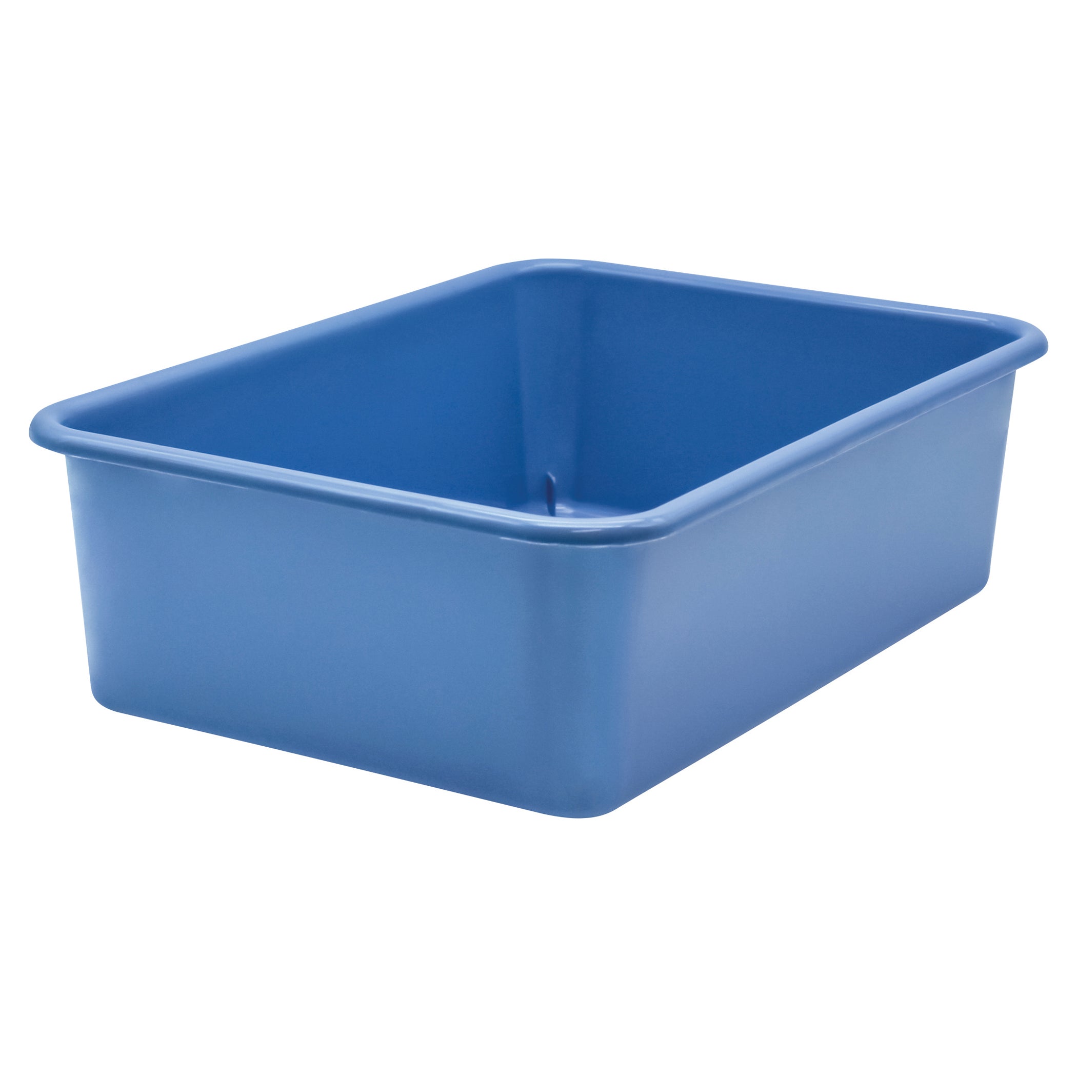 Slate Blue Large Plastic Storage Bin, Pack of 3