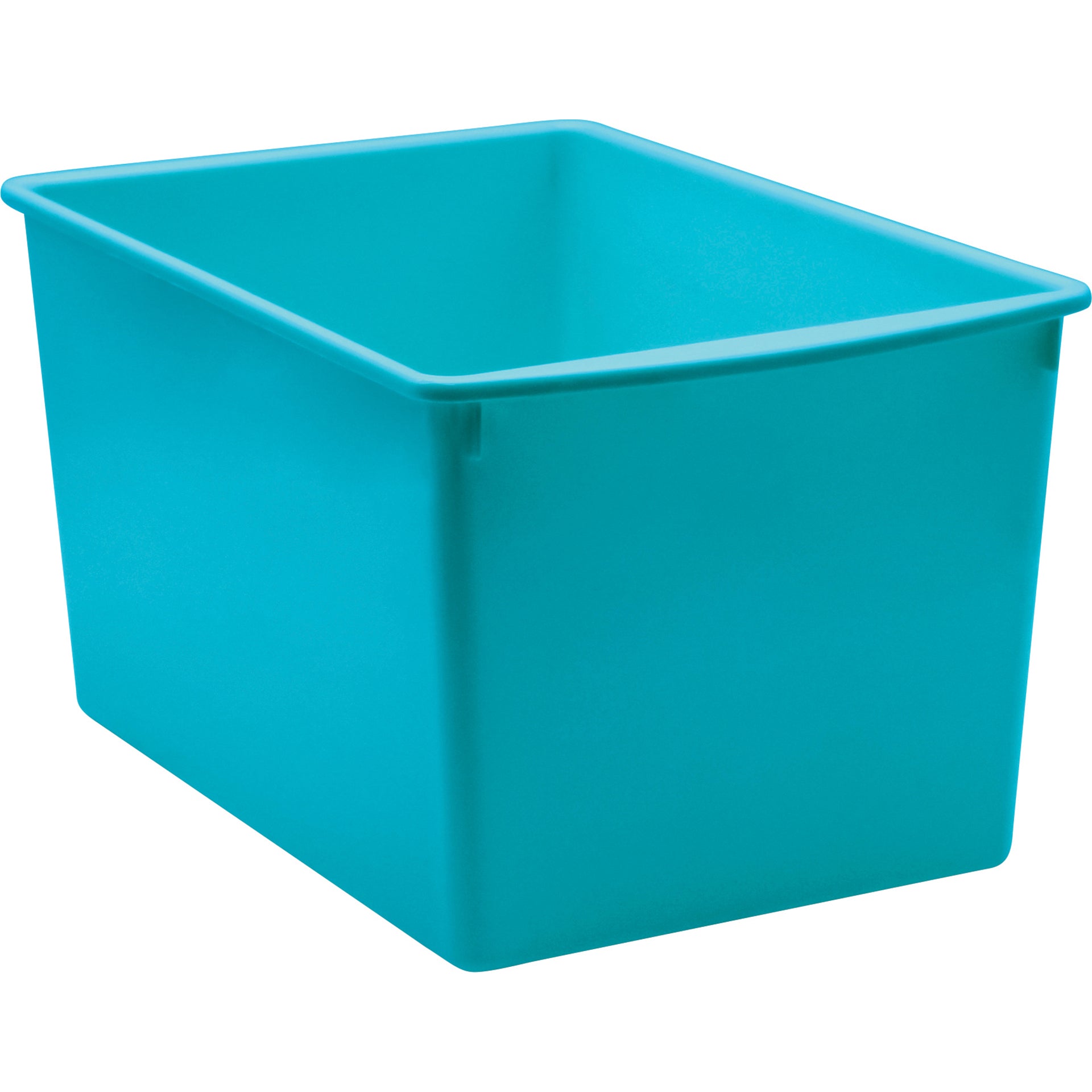 Plastic Multi-Purpose Bin, Teal, Pack of 6