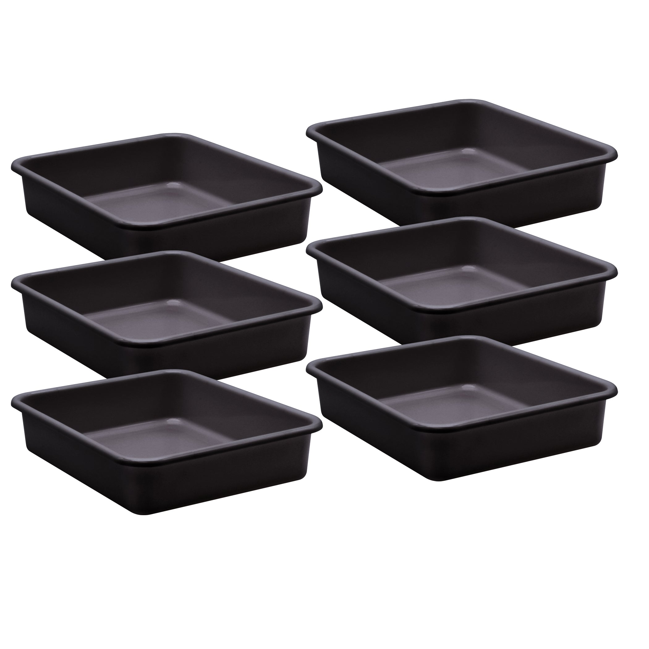 Black Large Plastic Letter Tray, Pack of 6