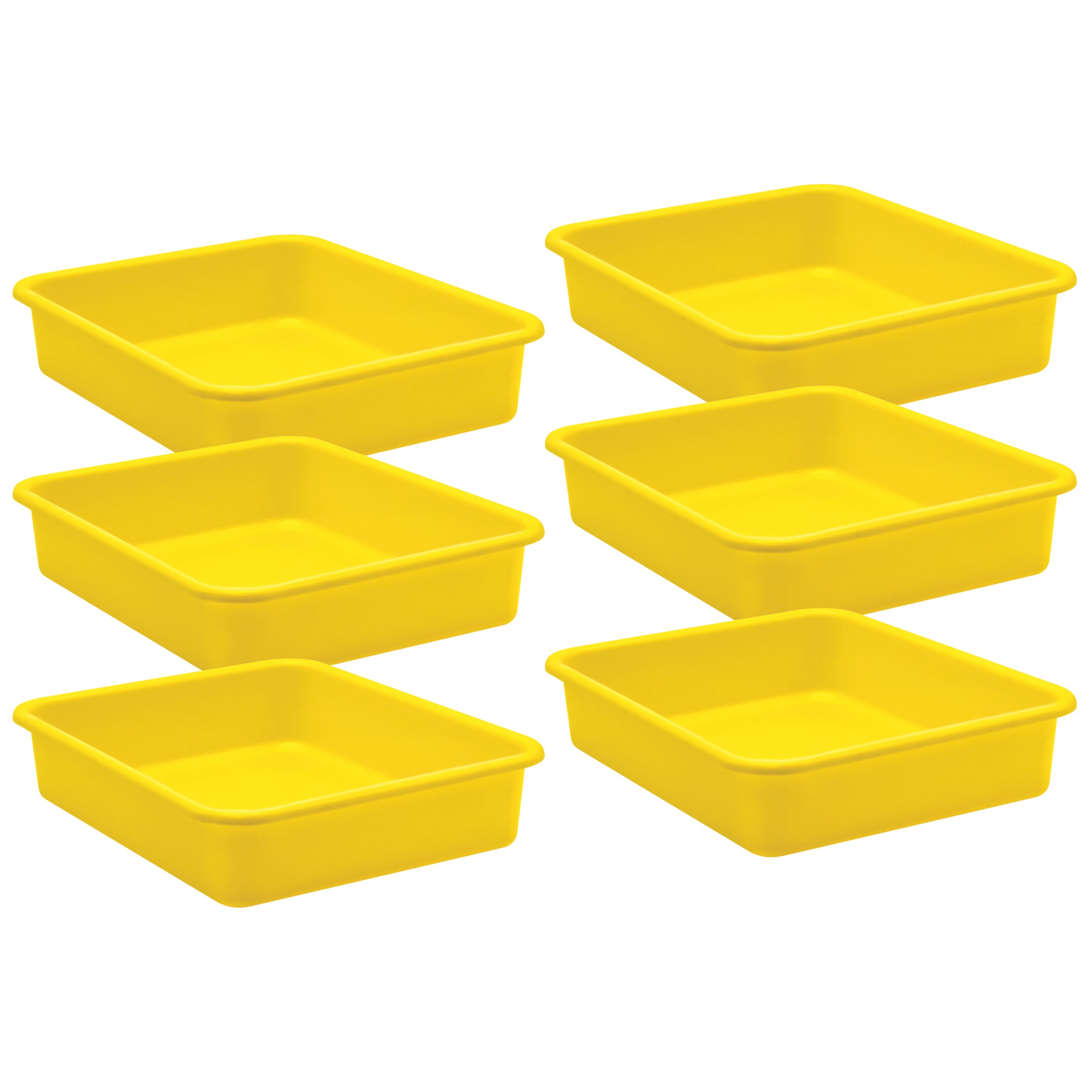 Yellow Large Plastic Letter Tray, Pack of 6