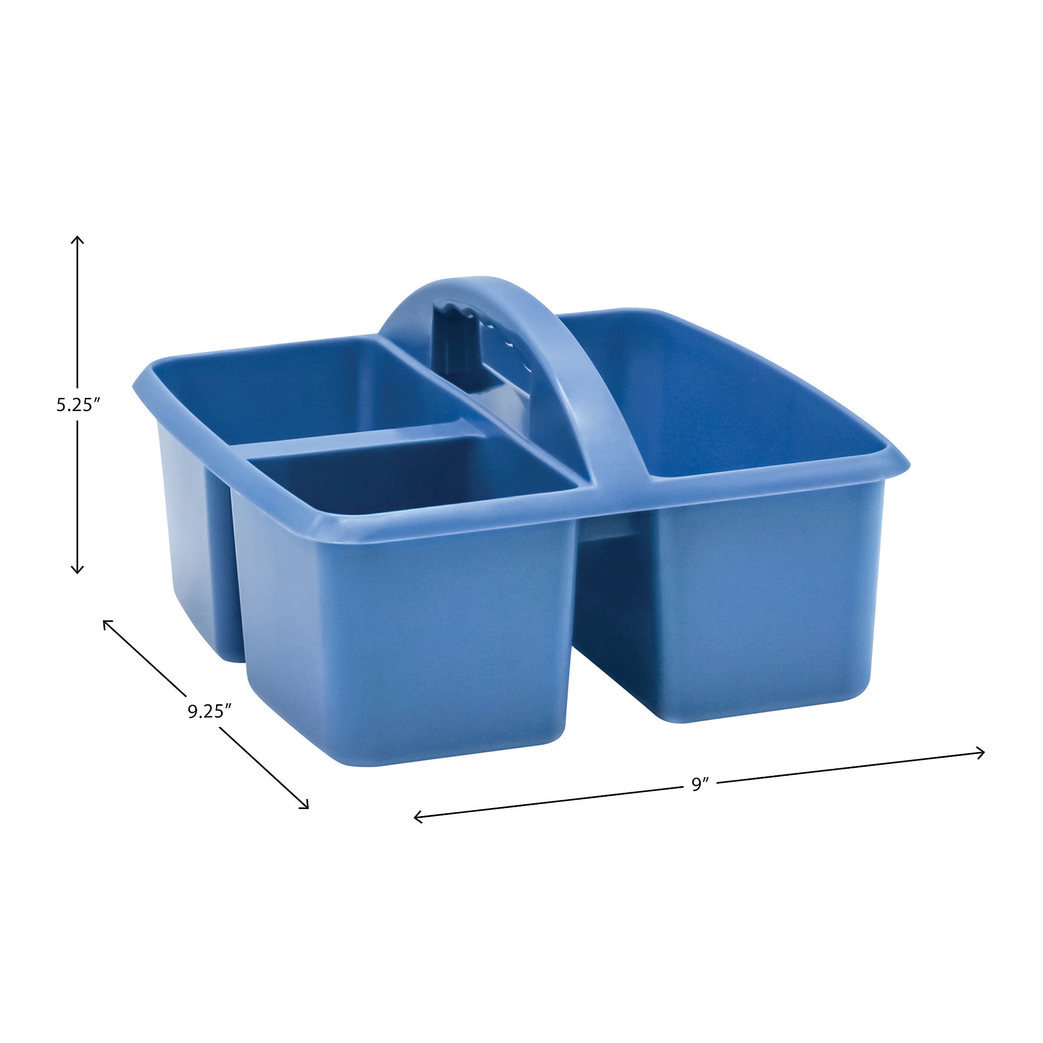 Slate Blue Plastic Storage Caddy, Pack of 6