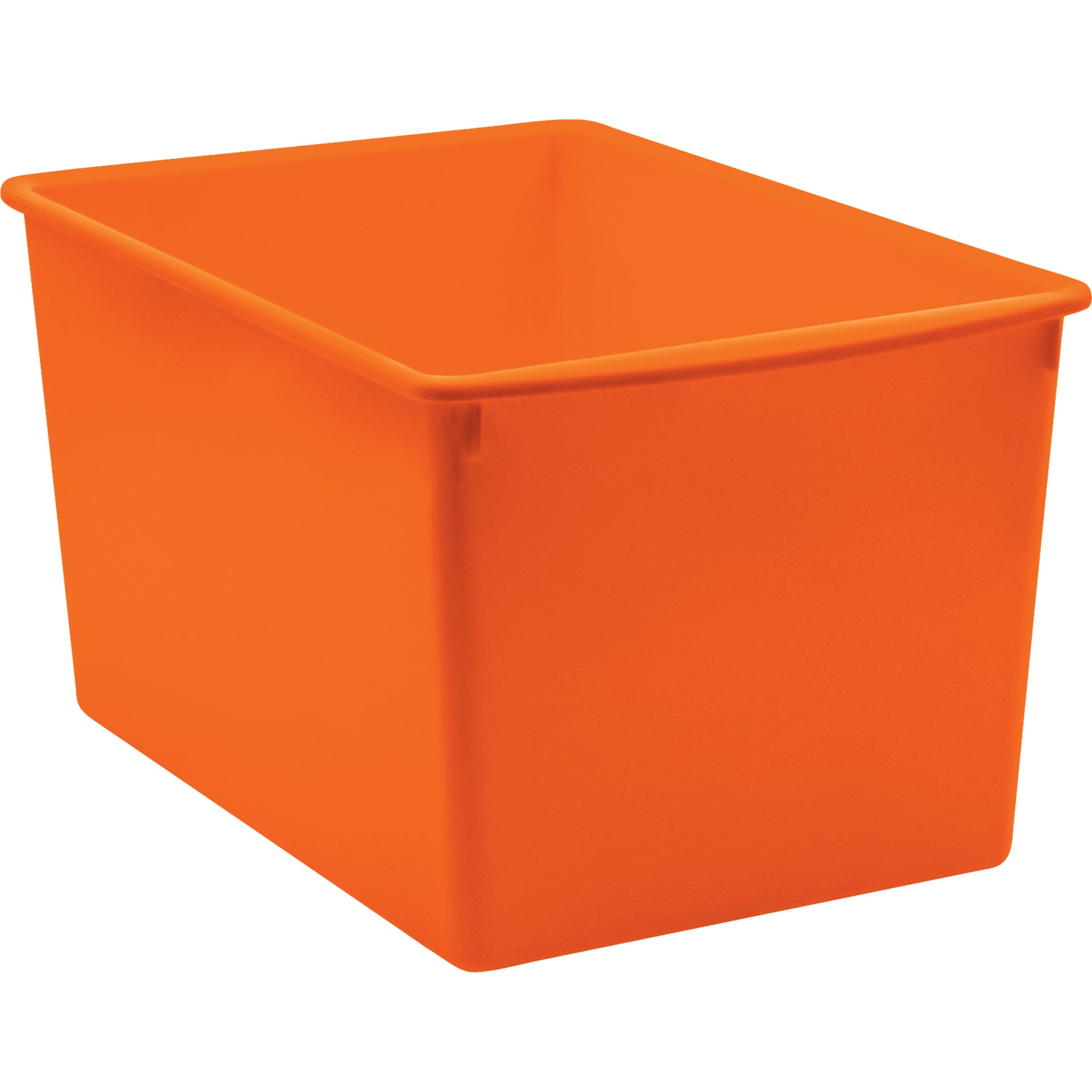 Plastic Multi-Purpose Bin, Orange, Pack of 6