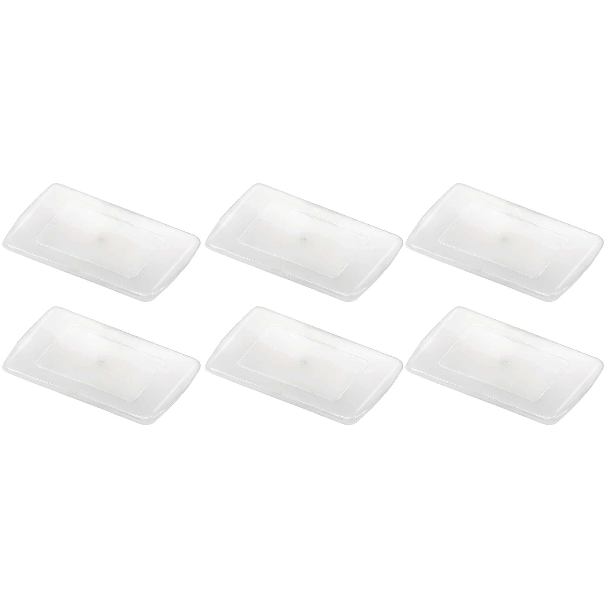 Multi-Purpose Bin Lid, Clear, Pack of 6