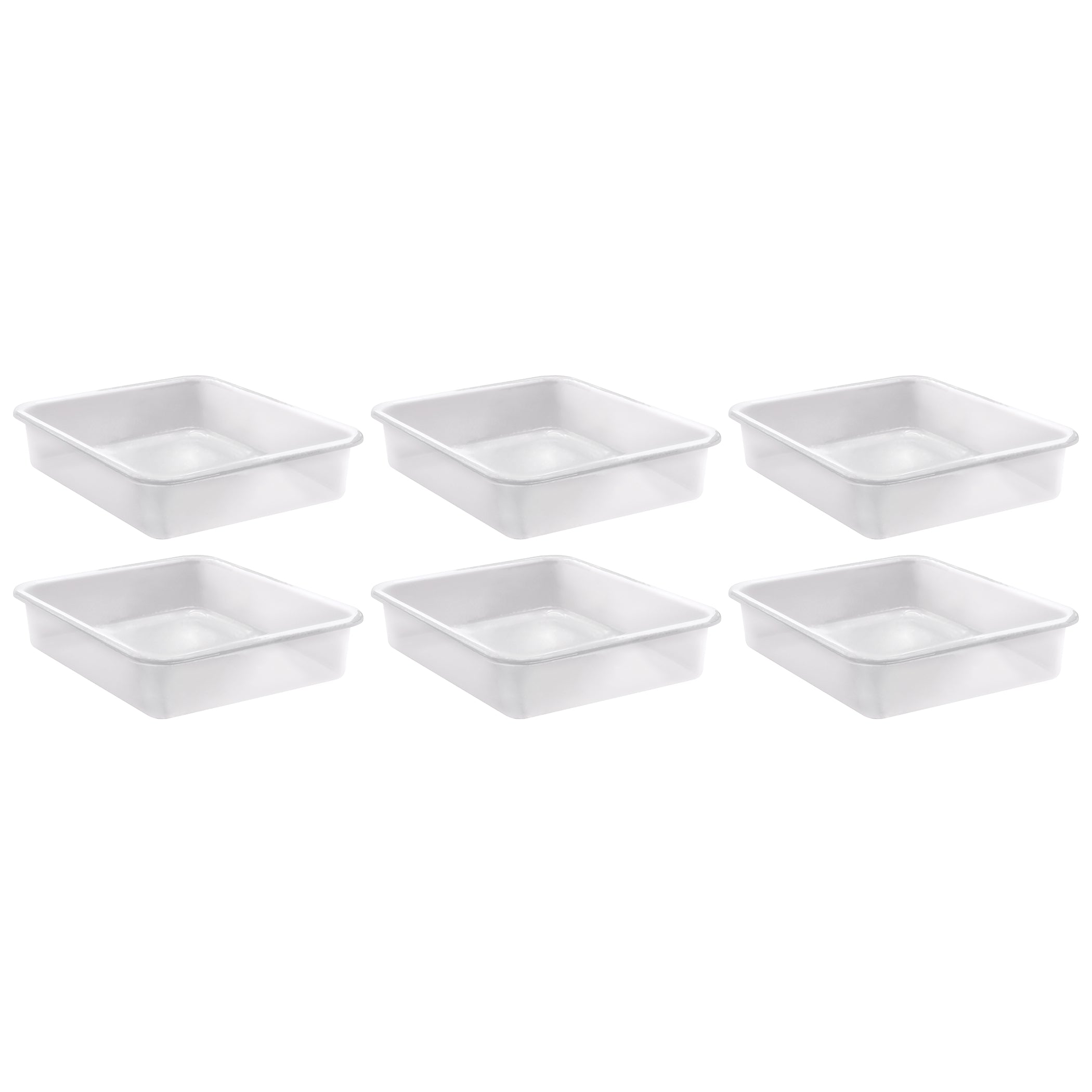 Large Plastic Letter Tray, Clear, Pack of 6