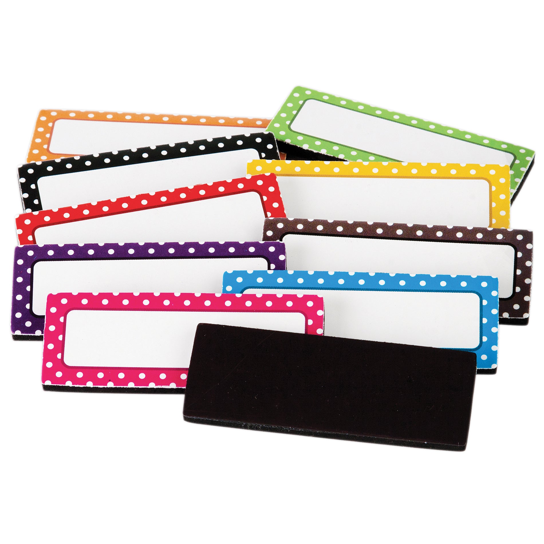 Polka Dots Magnetic Labels, 30 Per Pack, 2 Packs