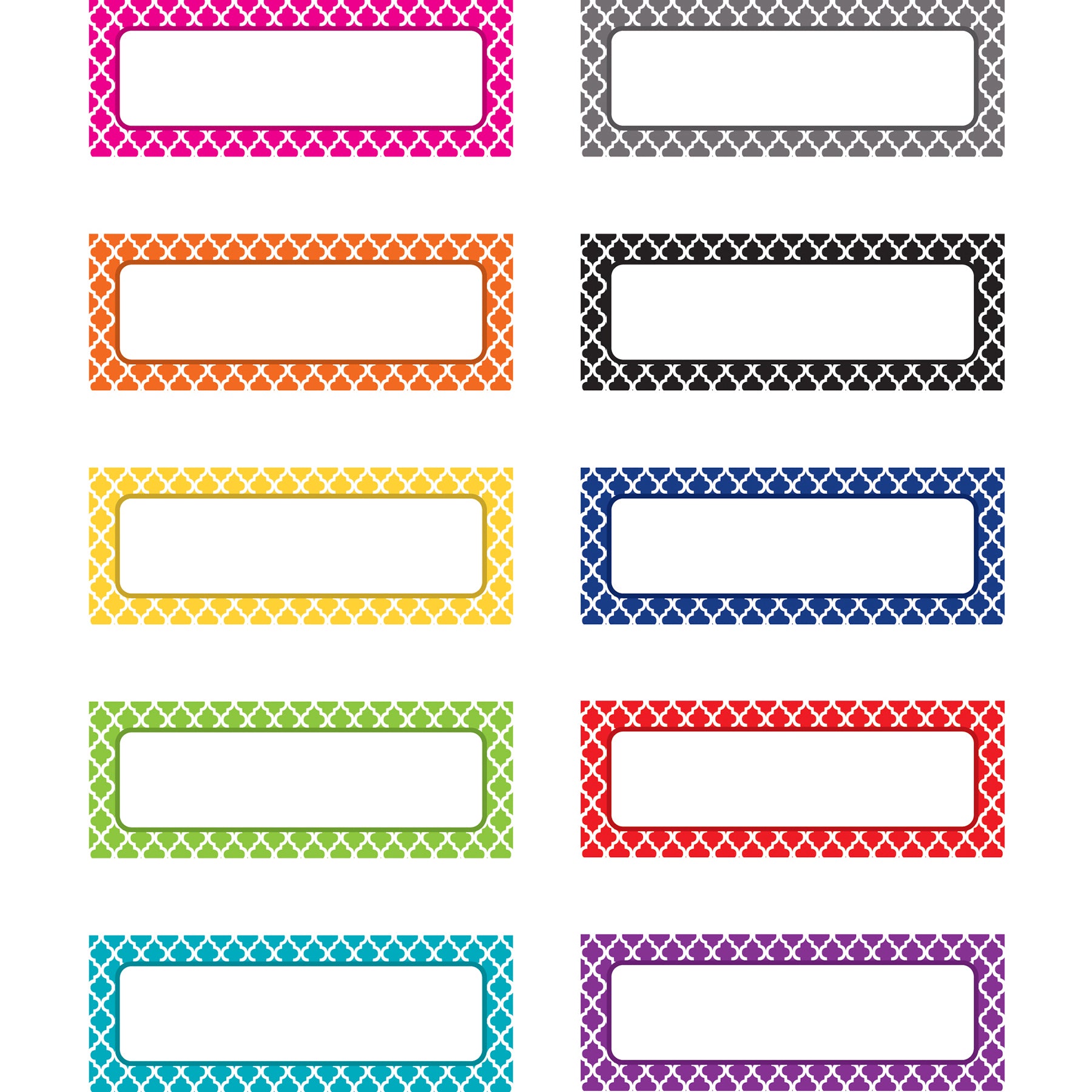 Moroccan Magnetic Labels, 30 Per Pack, 2 Packs