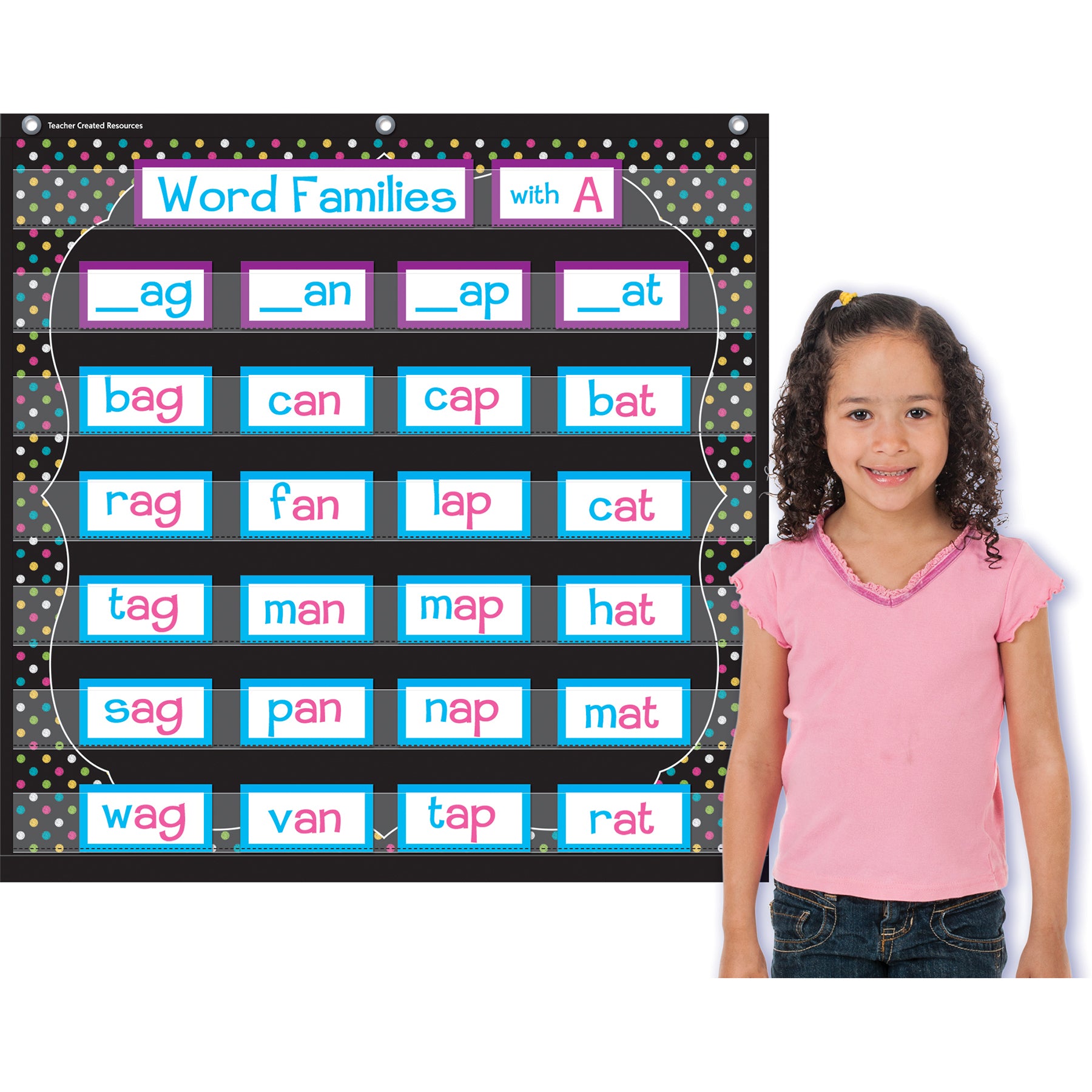 Chalkboard Brights 7 Pocket Chart (28" x 28")