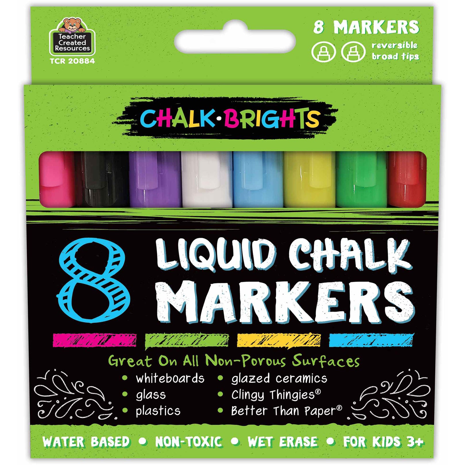 Chalk Brights Liquid Chalk Markers, 8 Per Pack, 2 Packs