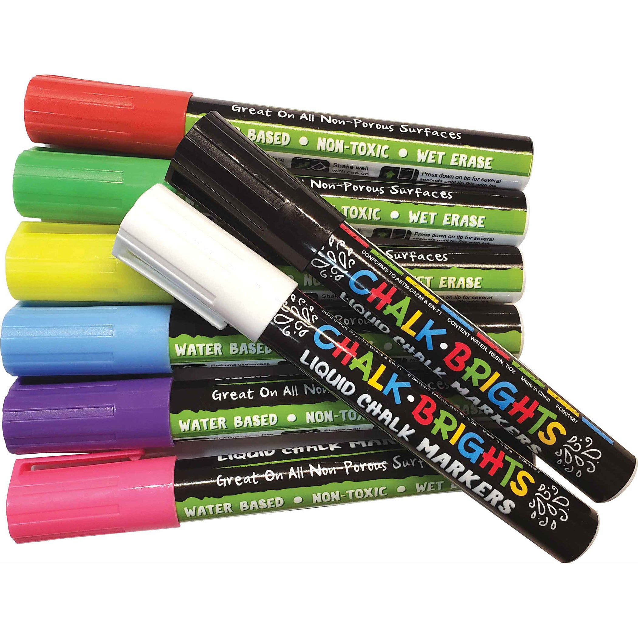 Chalk Brights Liquid Chalk Markers, 8 Per Pack, 2 Packs